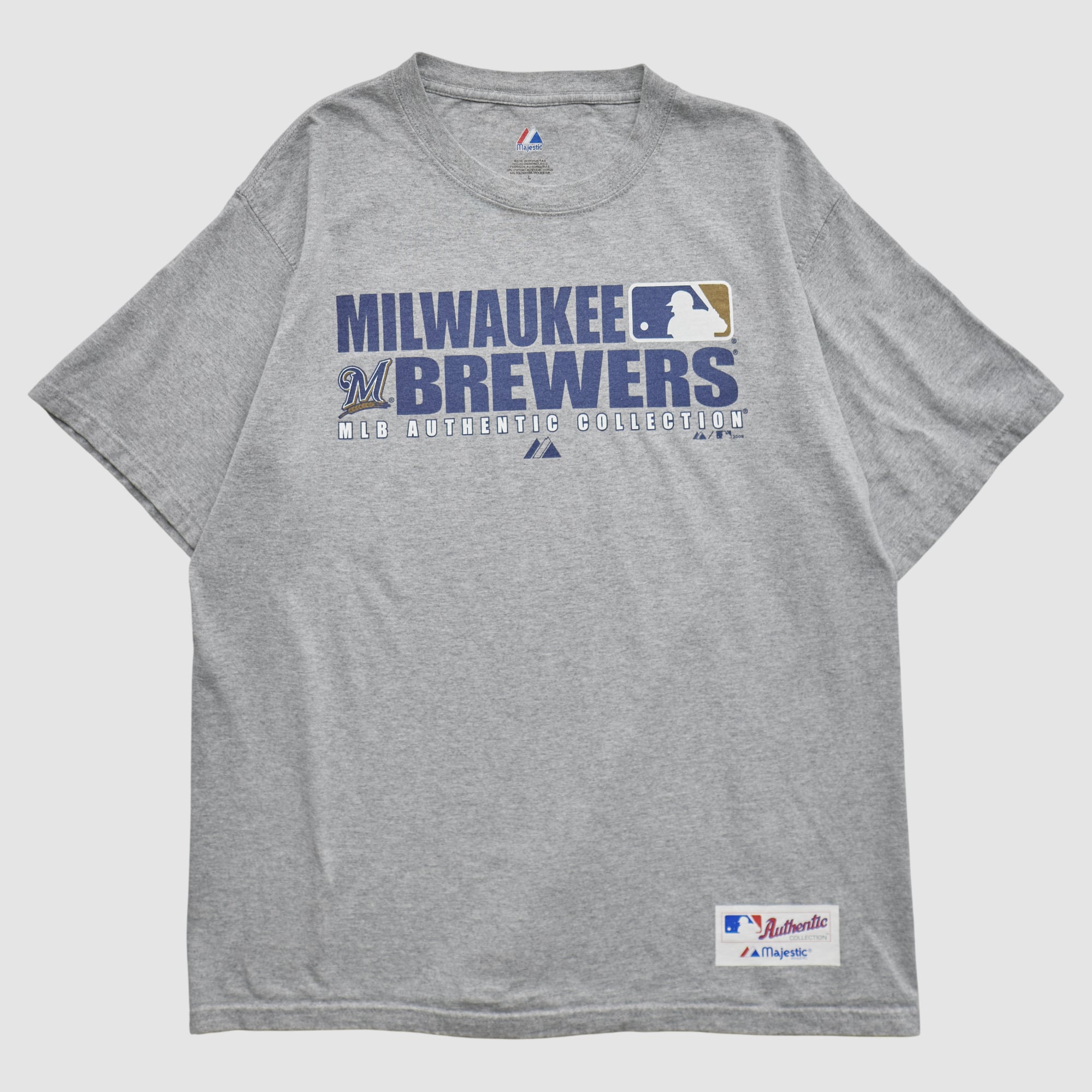 Milwaukee Brewers Majestic 2008 T-shirt - Heather Gray - M