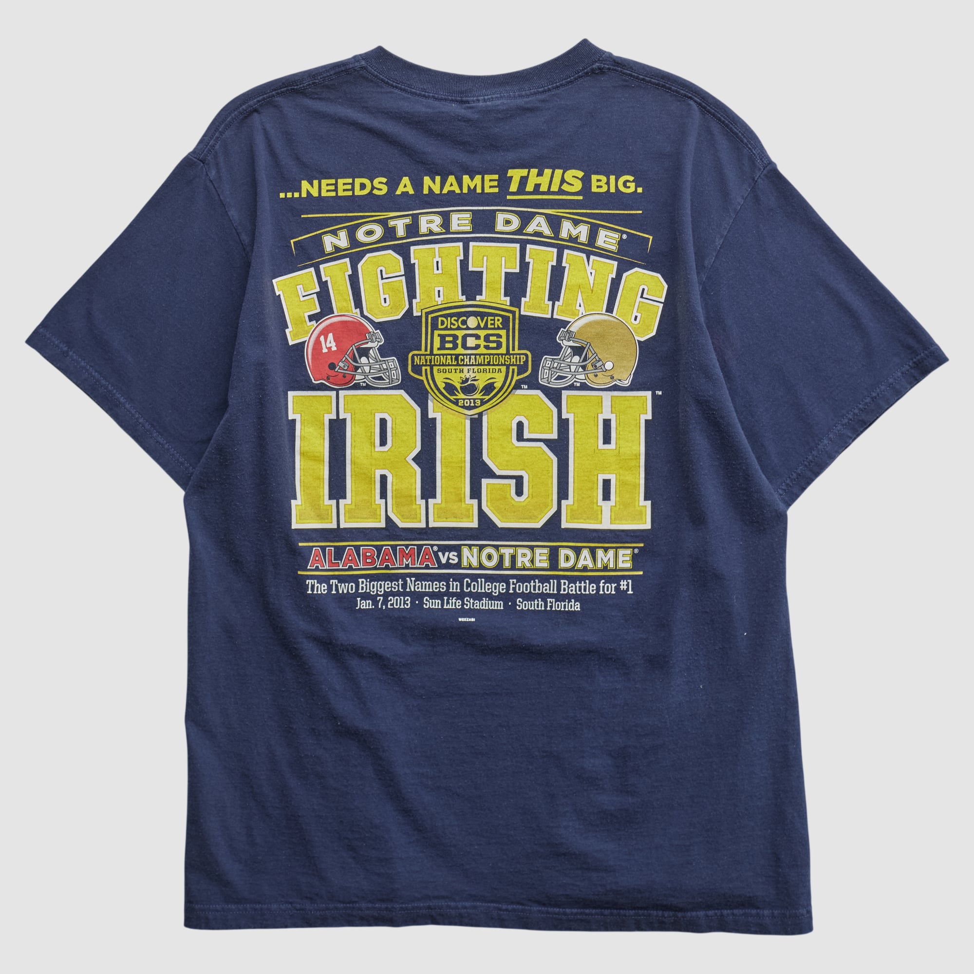 Notre Dame Fighting Irish Jerzees 2013 T-shirt - Navy - S
