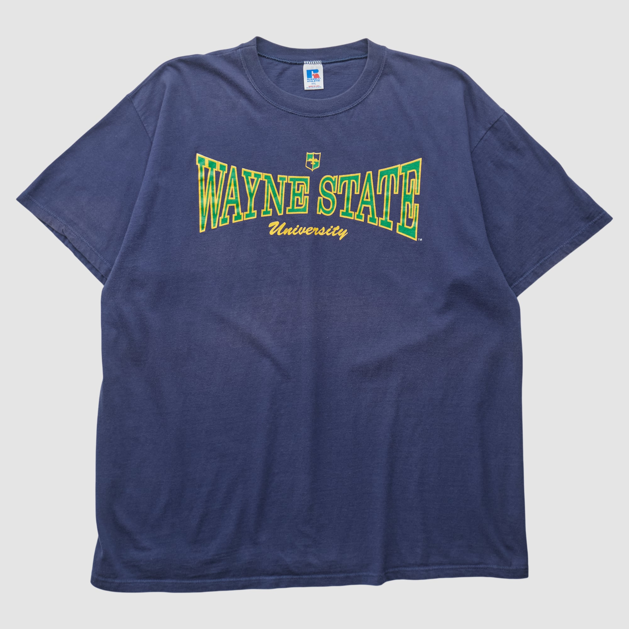 Wayne State Wildcats Russell 90s T-shirt - Navy - XL