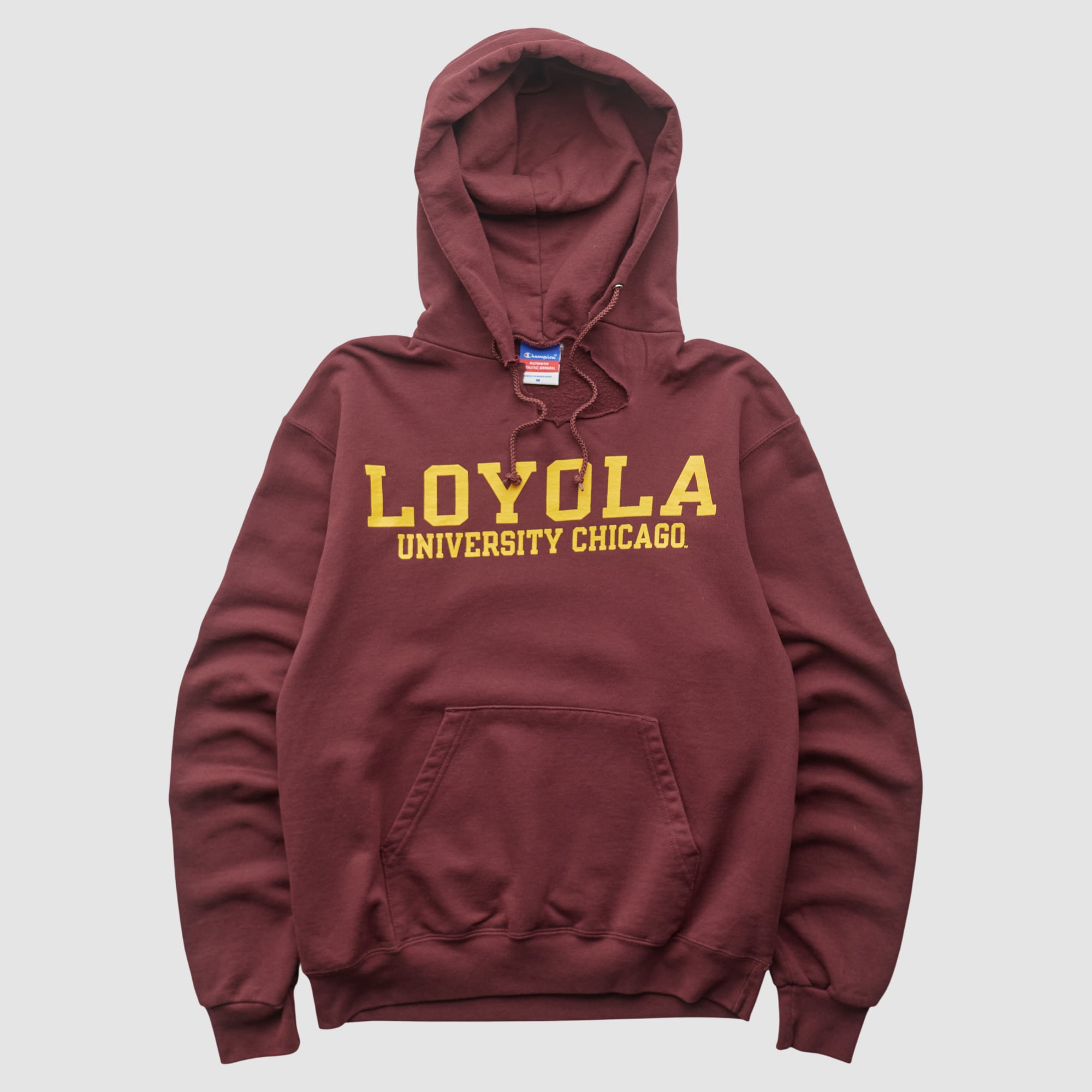 Loyola Chicago Ramblers Champion 2000s Hooded Pullover Sweatshirt - Maroon - XS
