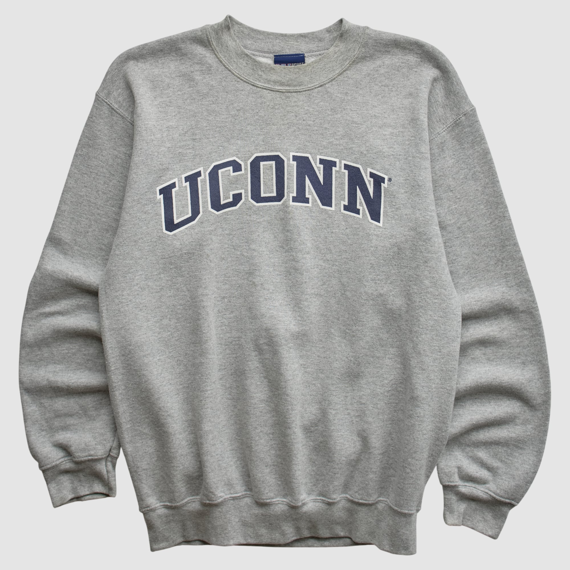 UConn Huskies MV Sport 2000s Pullover Sweatshirt - Heather Gray - S