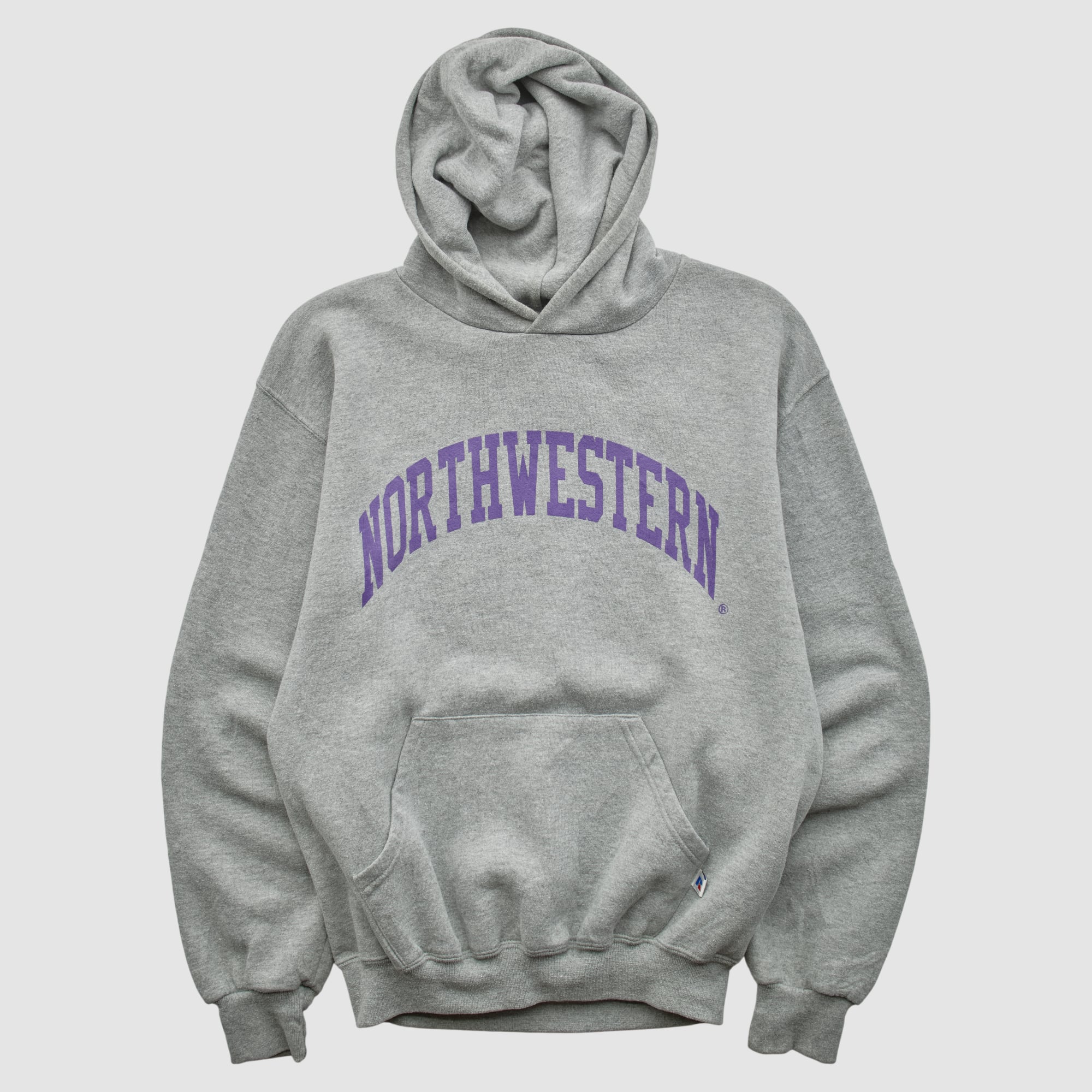 Northwestern Wildcats Russell 2000s Hooded Pullover Sweatshirt - Heather Gray - S