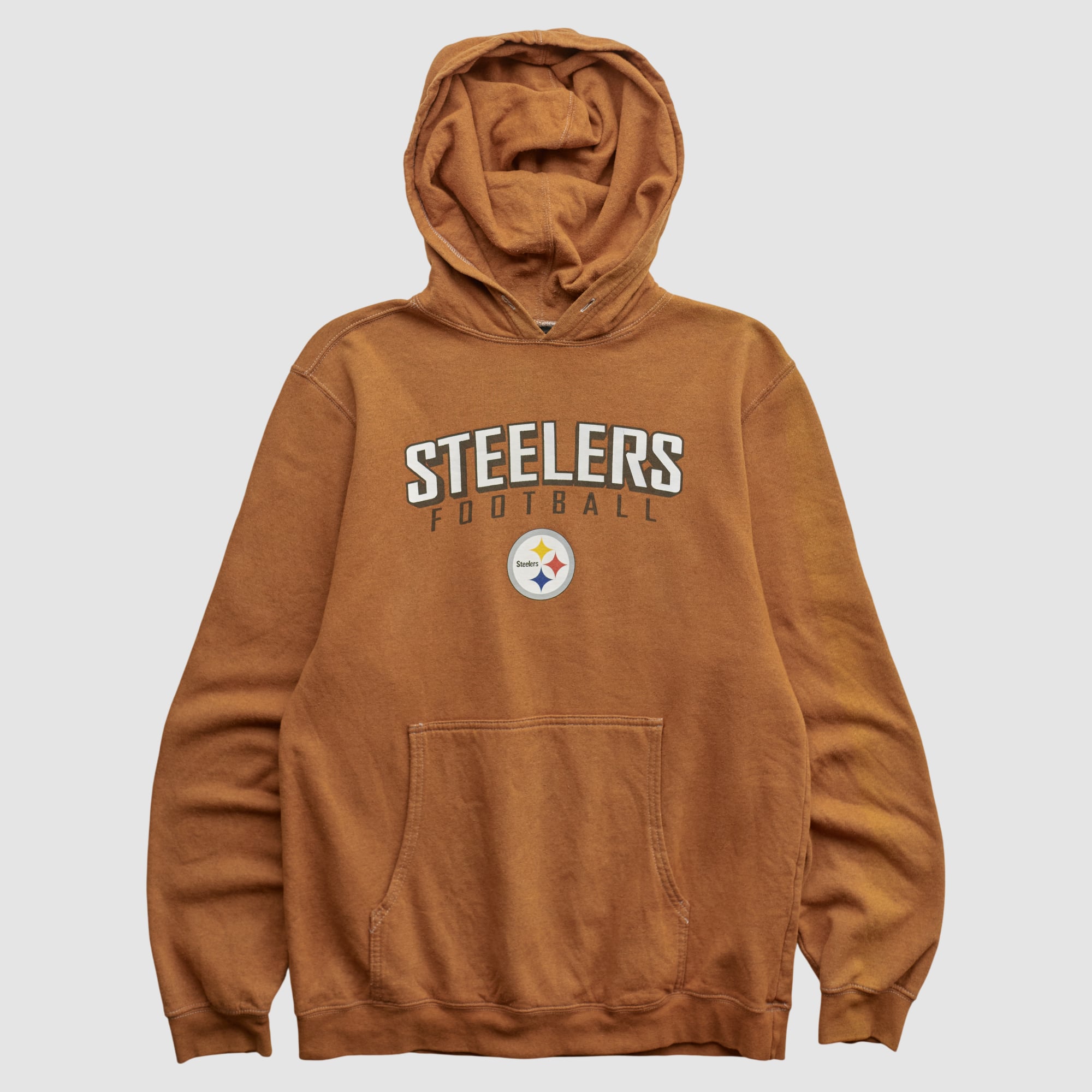 Pittsburgh Steelers Reebok 2000s Hooded Pullover Sweatshirt - Clay - XS