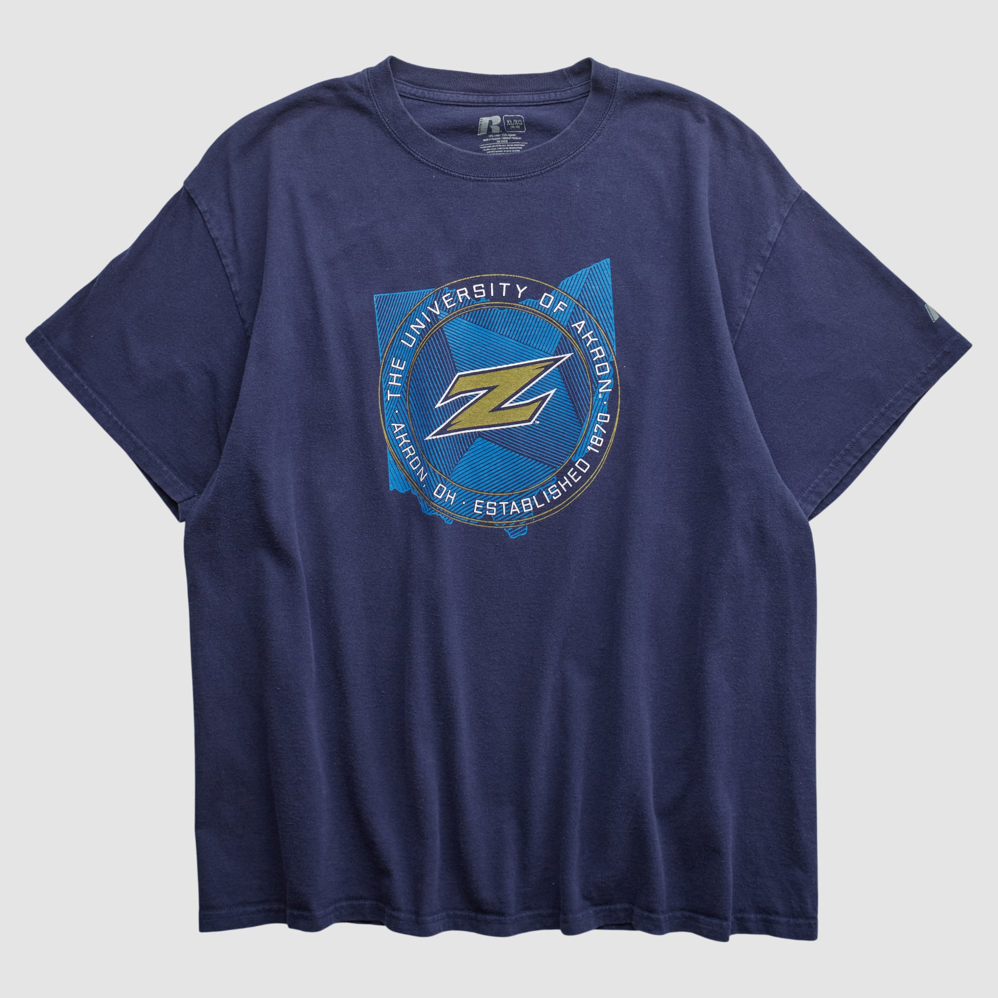 Akron Zips Russell 2010s T-shirt - Navy - XL