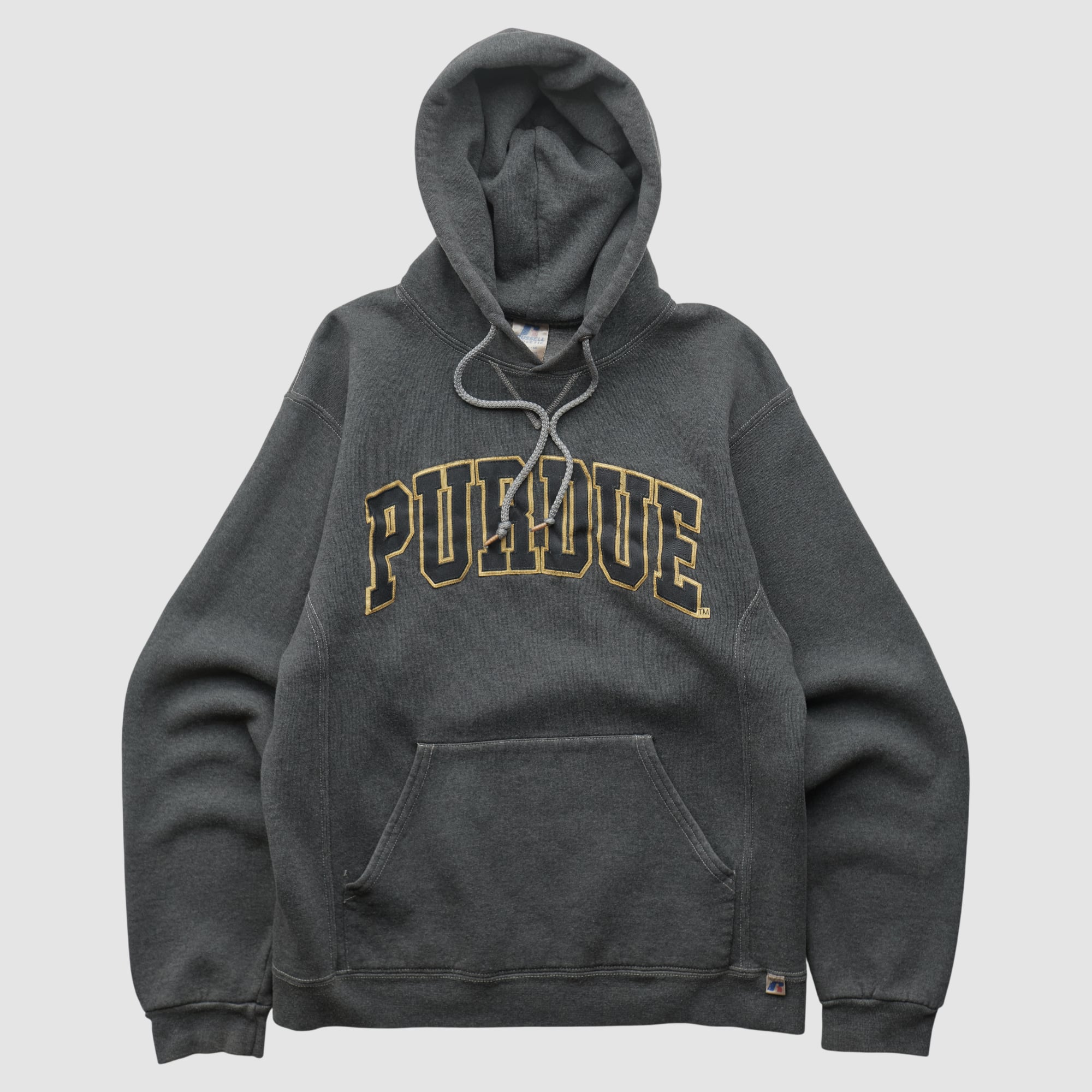 Purdue Boilermakers Russell 2010s Hooded Pullover Sweatshirt - Charcoal - XS