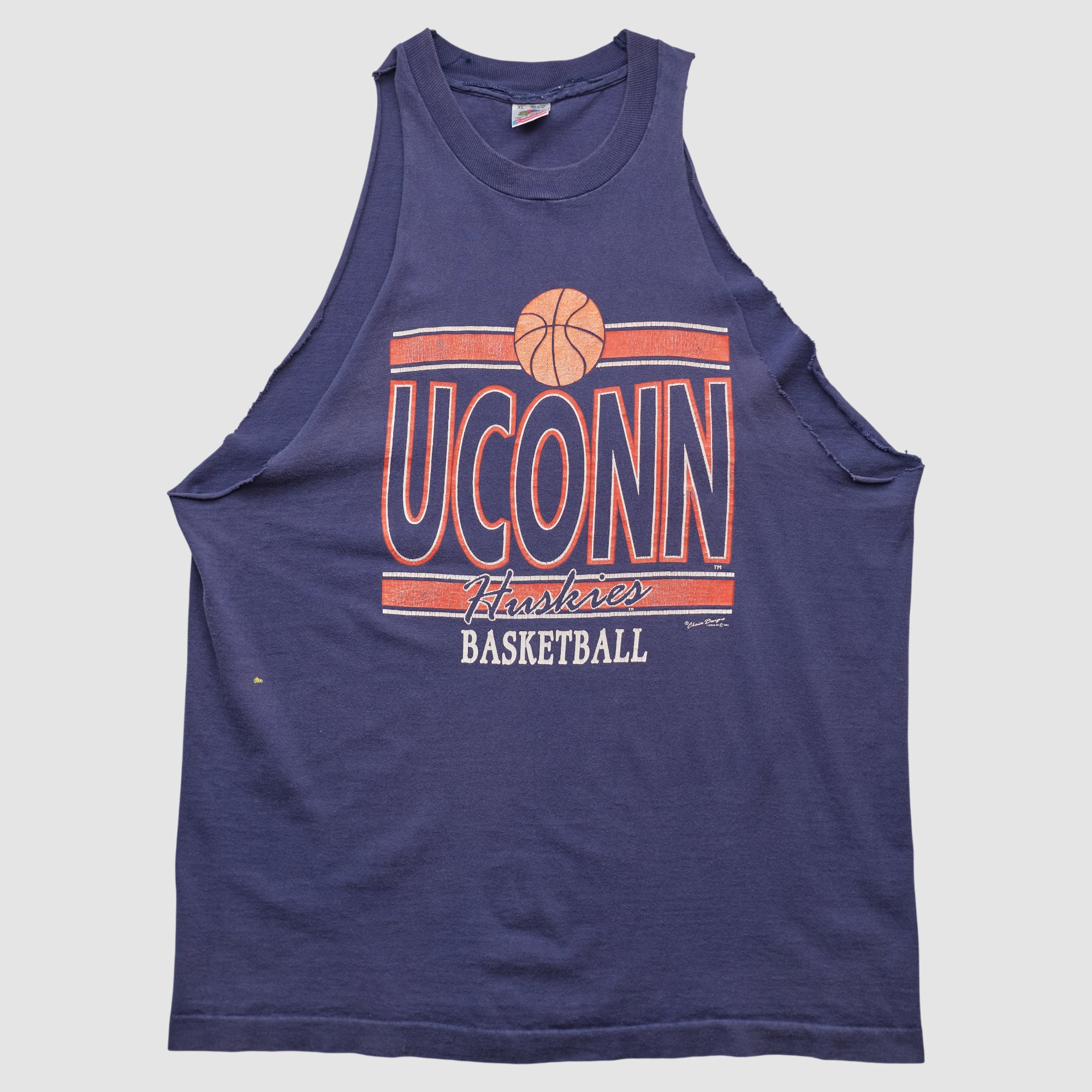 UConn Huskies Fruit of the Loom 90s Tank - Blue - L