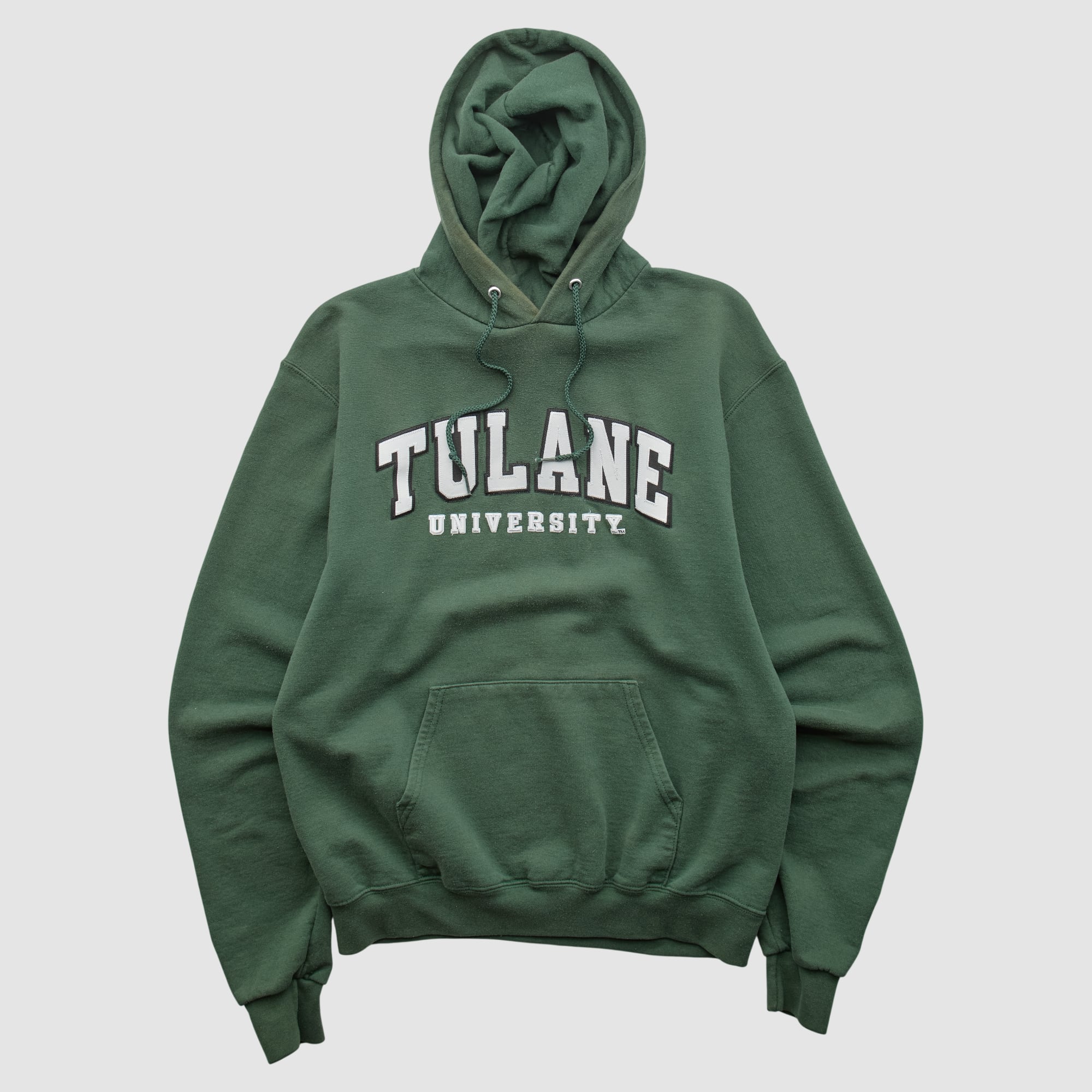 Tulane Green Wave 2000s Hooded Pullover Sweatshirt - Green - S