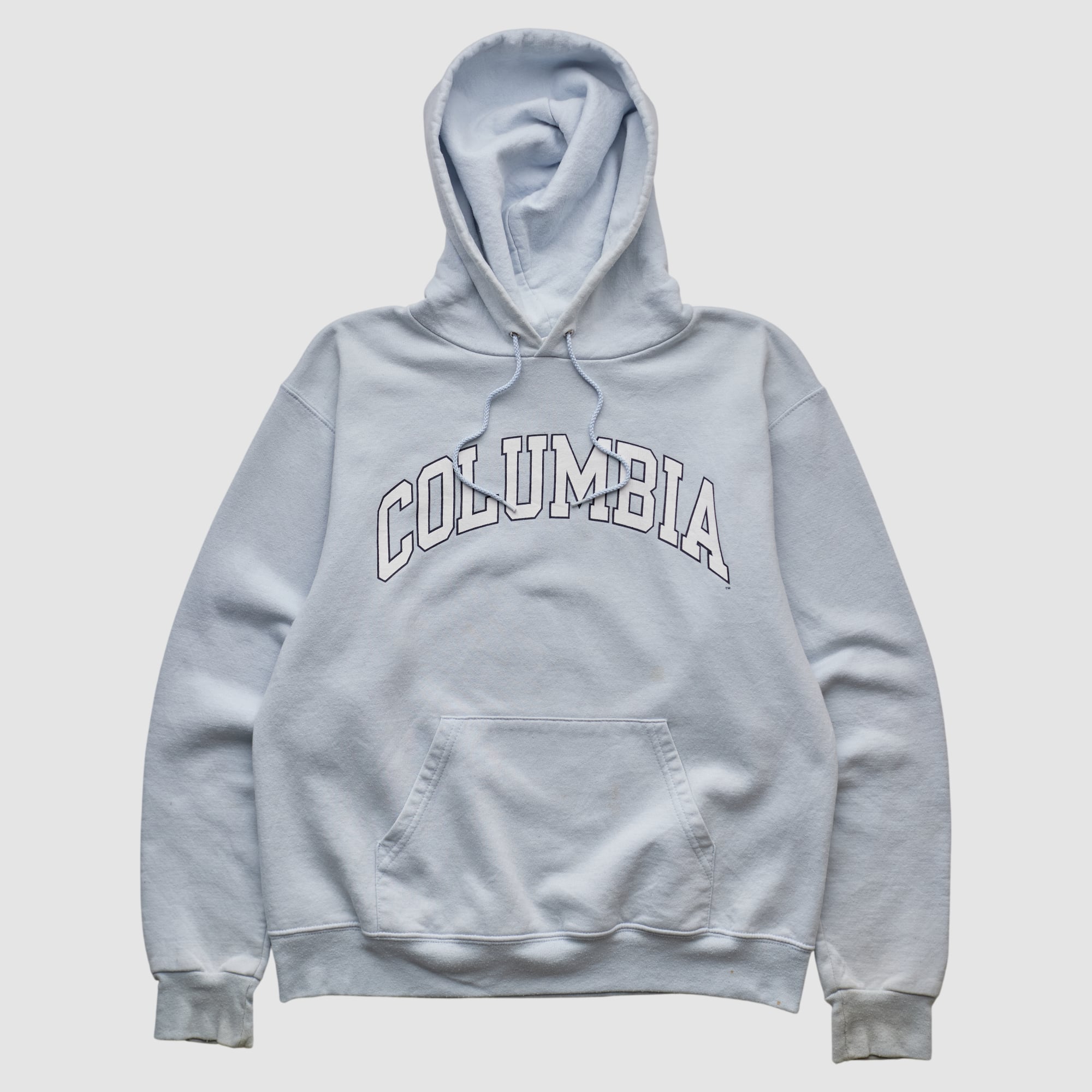 Columbia Champion 2000s Hooded Pullover Sweatshirt - Light Blue - S