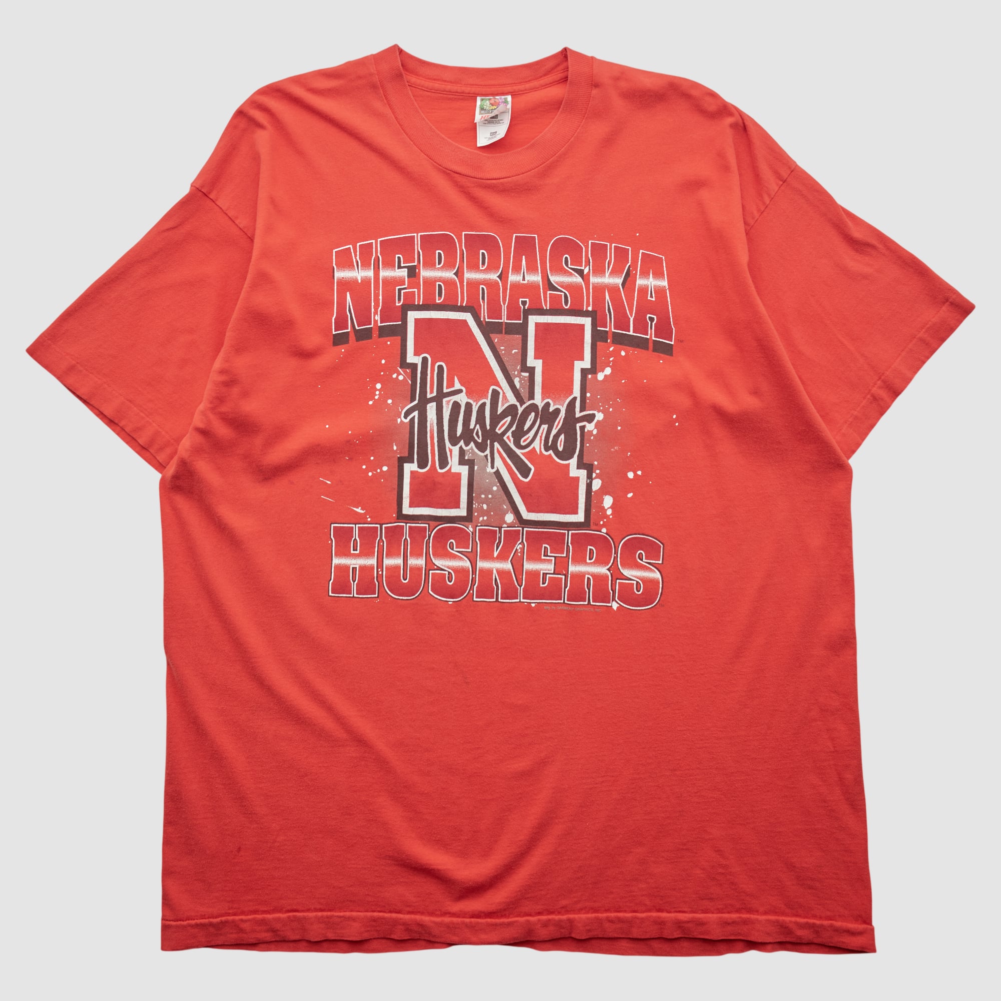 Nebraska Huskers Fruit of the Loom 90s T-shirt - Red - 3XL