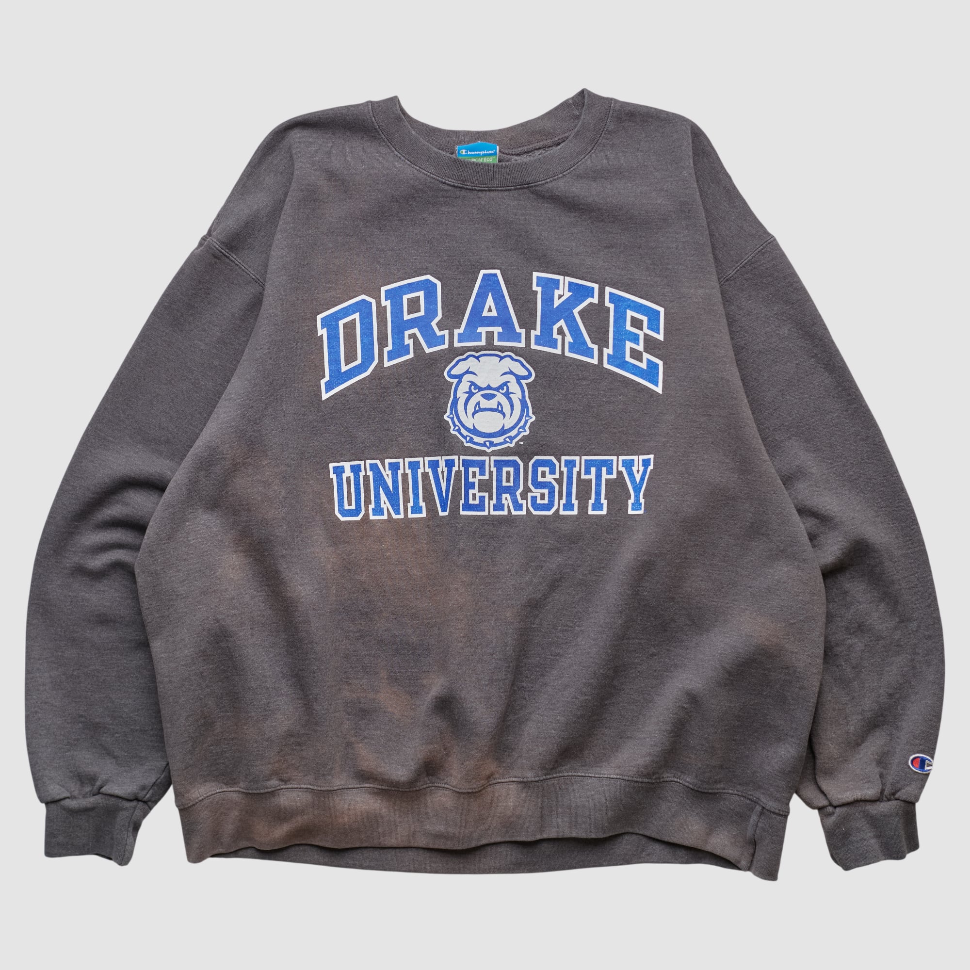 Drake Bulldogs Champion 2010s Pullover Sweatshirt - Charcoal - 2XL