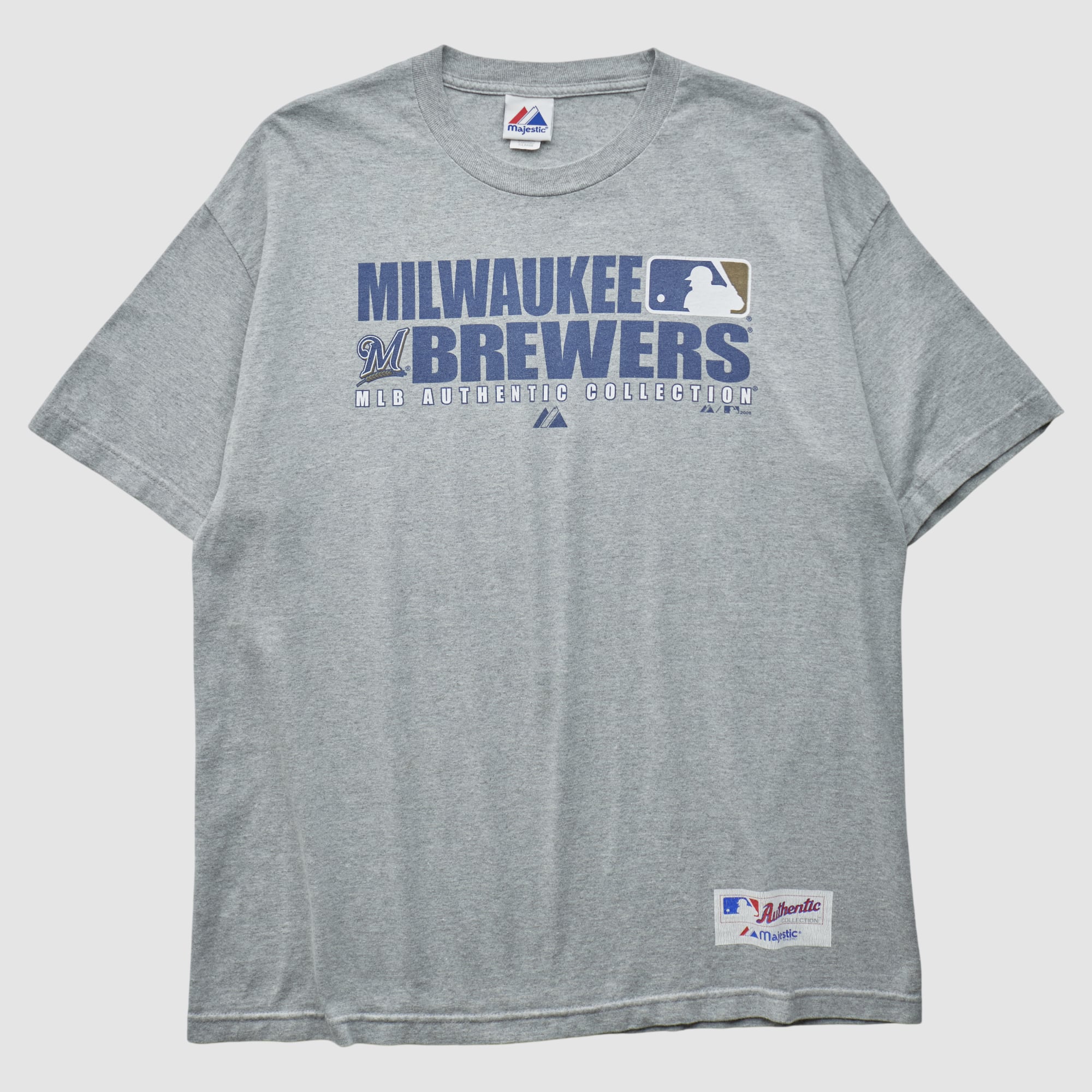 Milwaukee Brewers Majestic 2010s T-shirt - Heather Gray - XL
