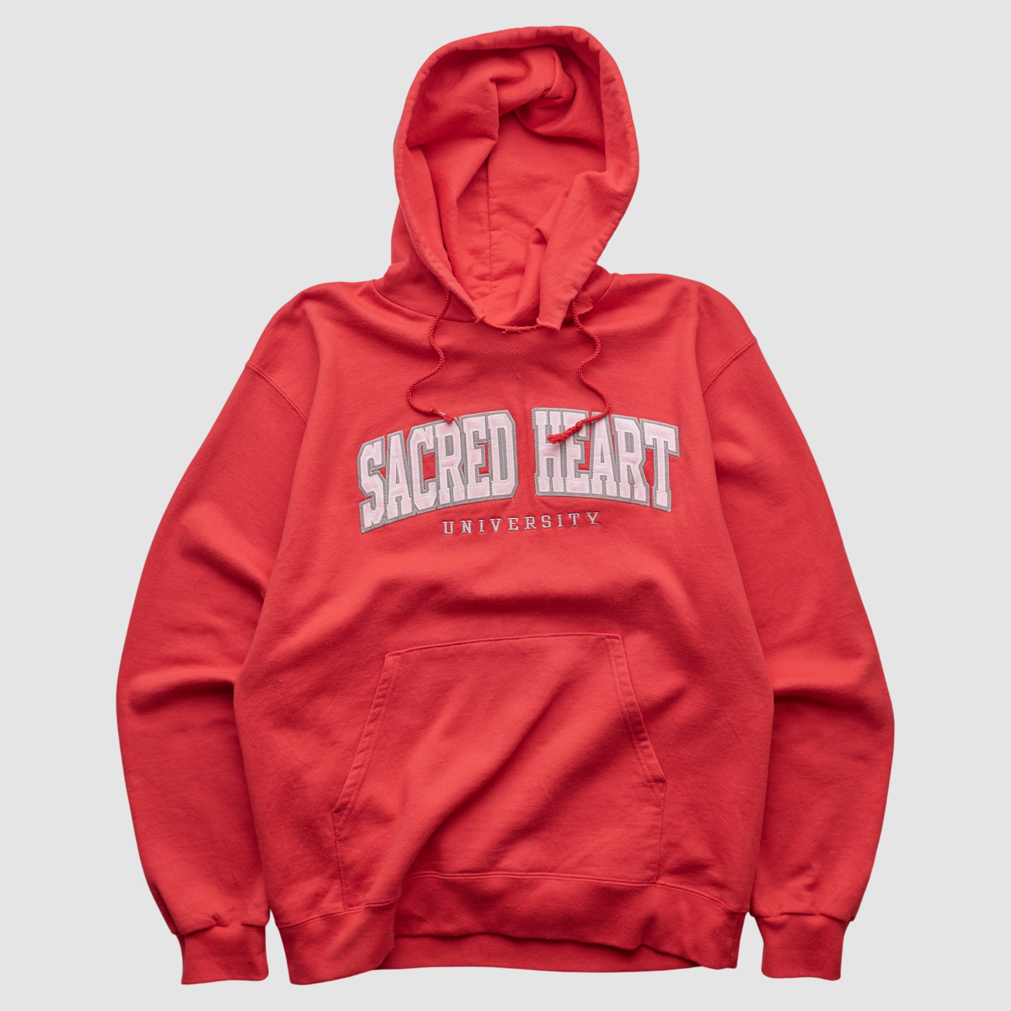 Sacred Heart Pioneers Champion 2000s Hooded Pullover Sweatshirt - Red - M