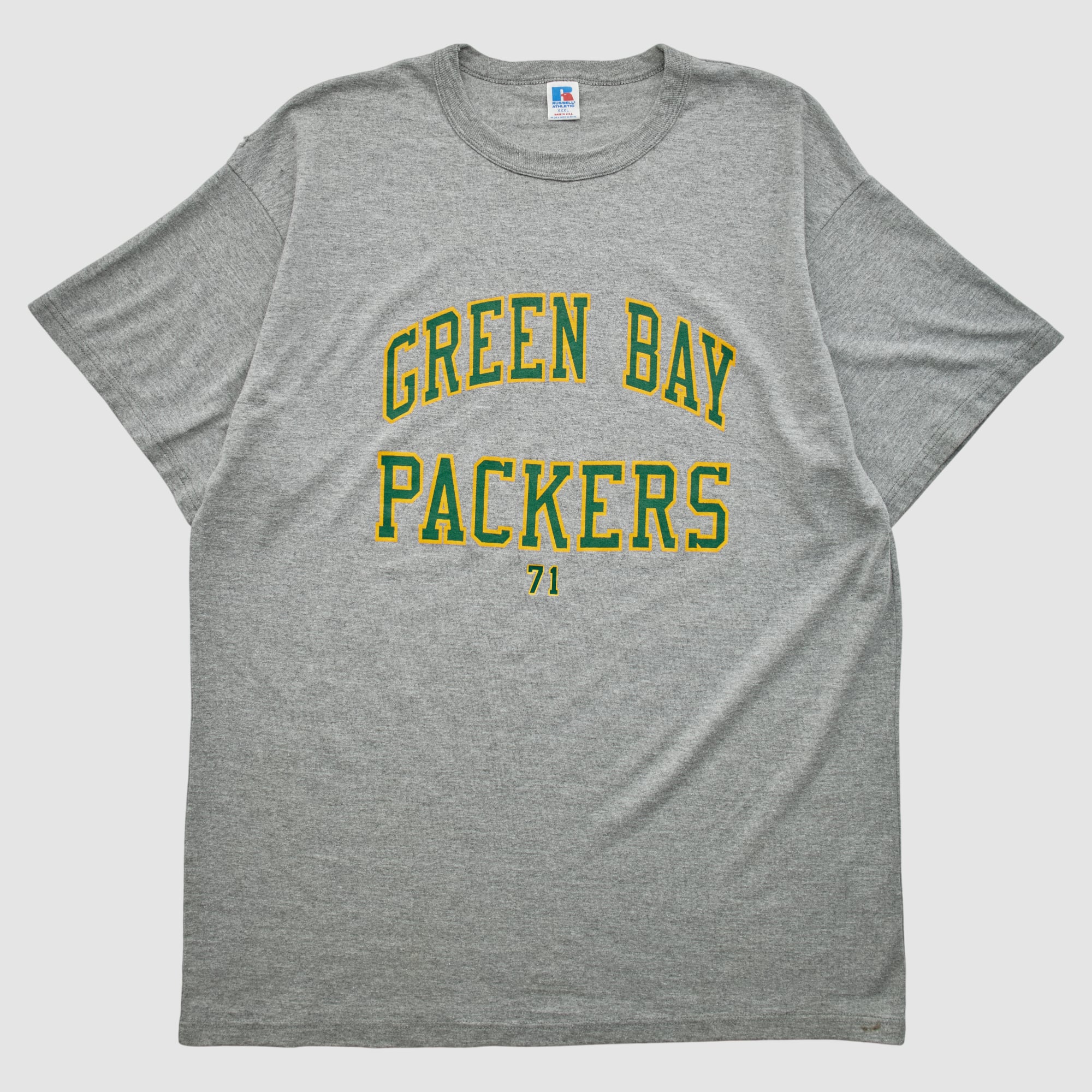 Green Bay Packers Russell 90s T-shirt - Heather Gray - 2XL