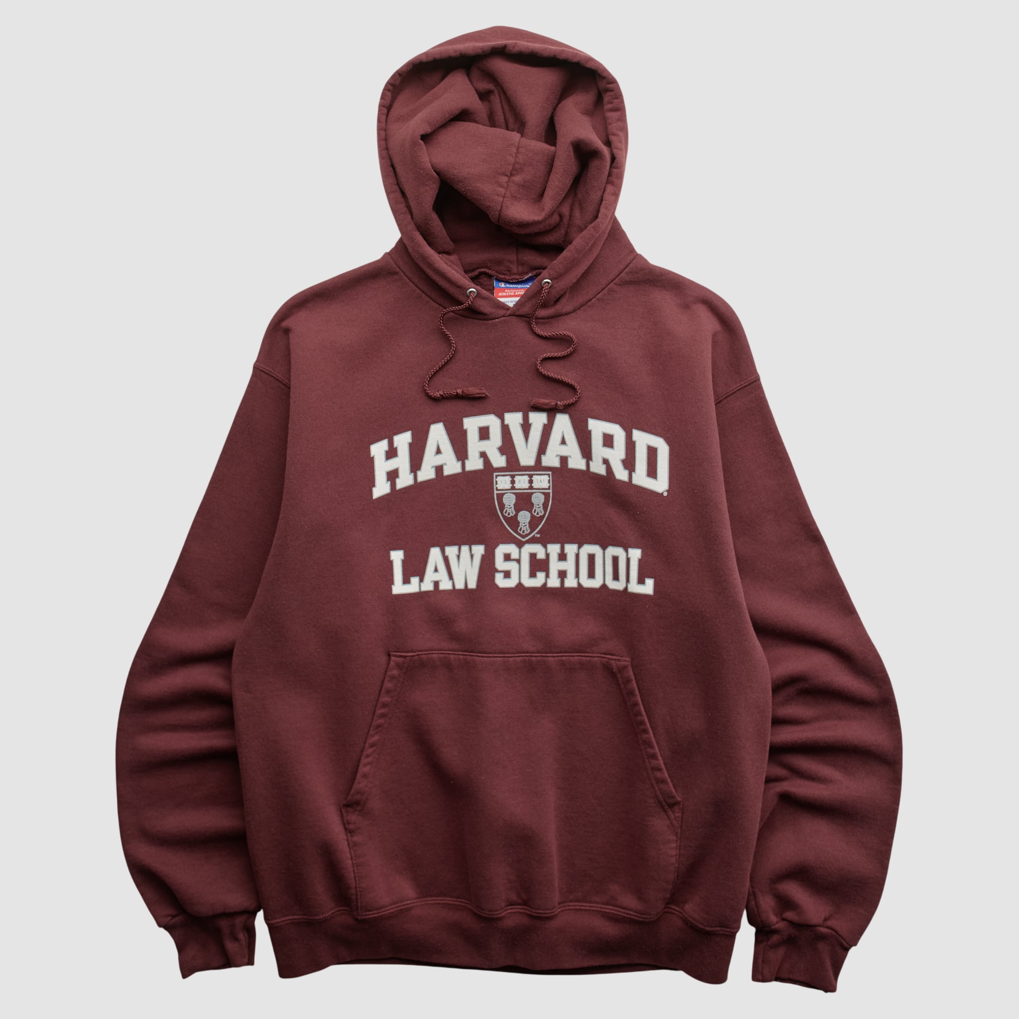 Harvard Crimson Champion 2000s Hooded Pullover Sweatshirt - Maroon - XS