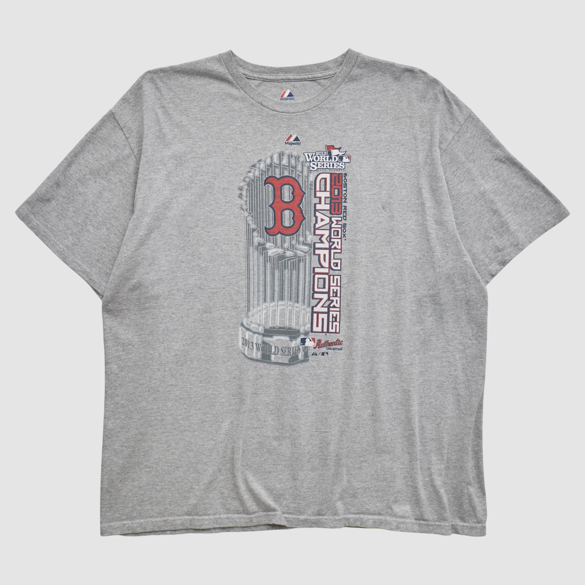 Boston Red Sox Majestic 2013 T-shirt - Heather Gray - 2XL
