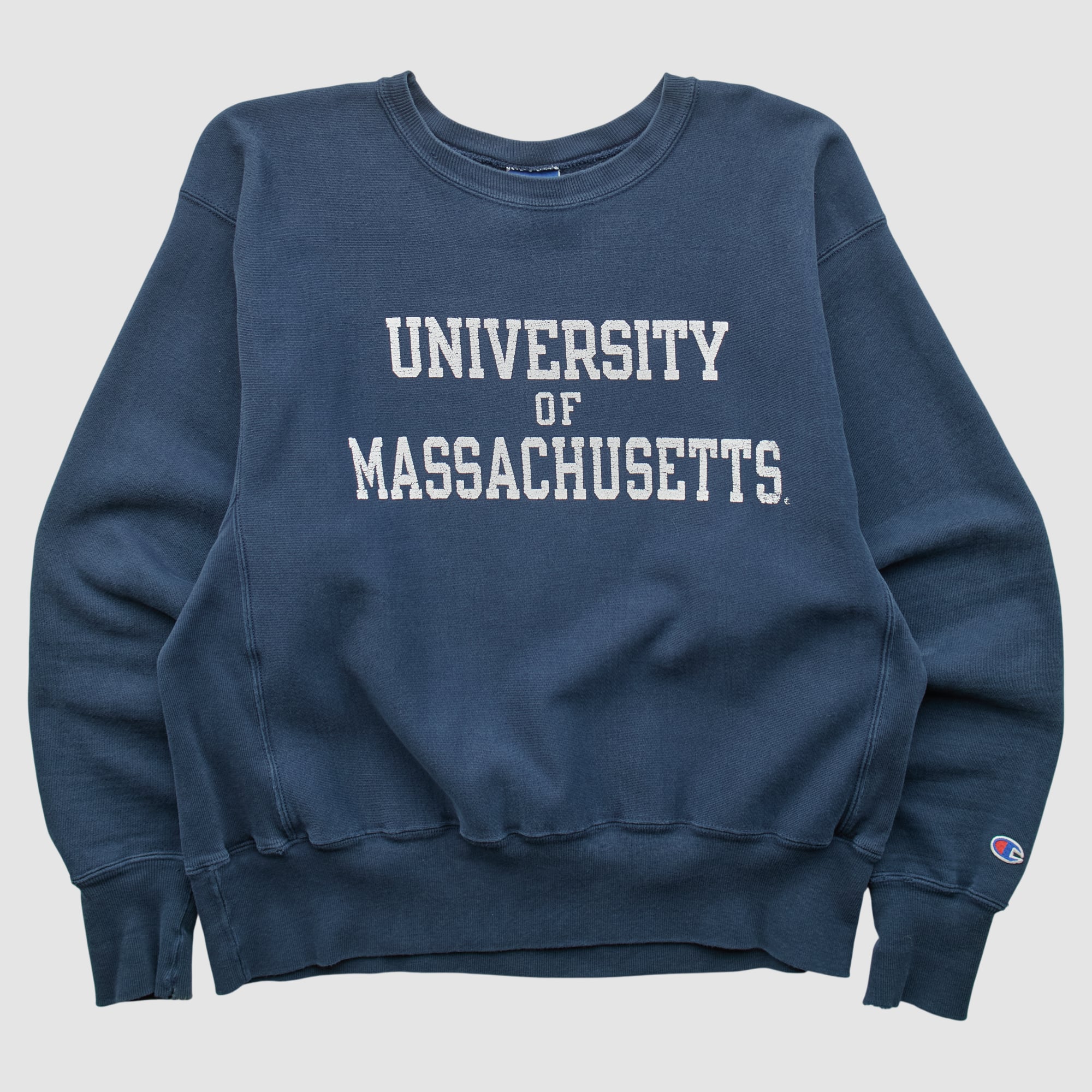 UMass Minutemen Champion 2000s Pullover Sweatshirt - Navy - L