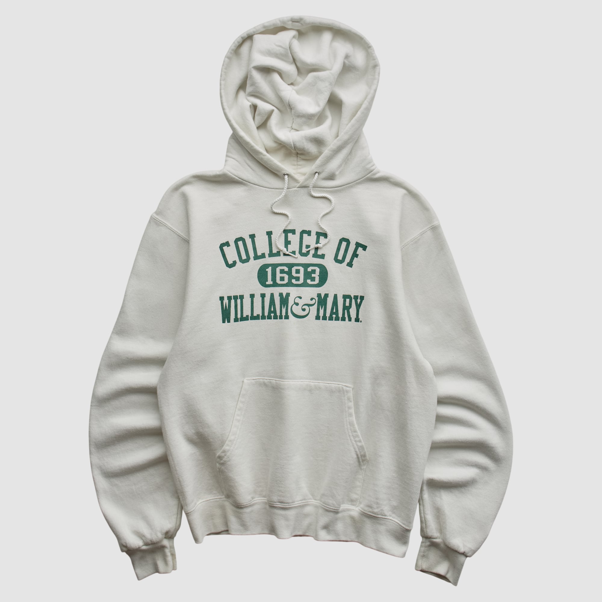 William & Mary Tribe Champion 2000s Hooded Pullover Sweatshirt - White - XXS