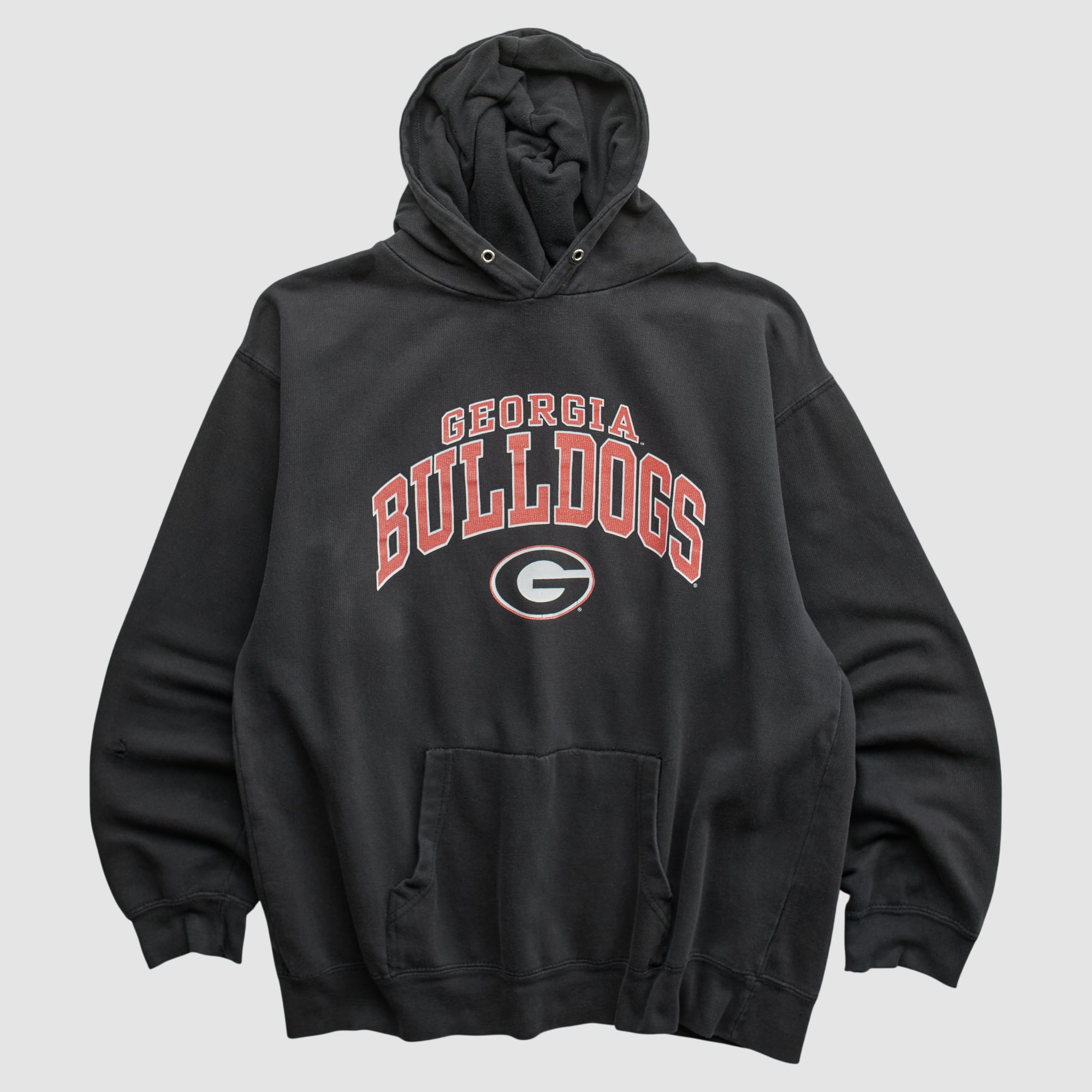 Georgia Bulldogs Old Varsity Brand 2000s Hooded Pullover Sweatshirt - Black - S