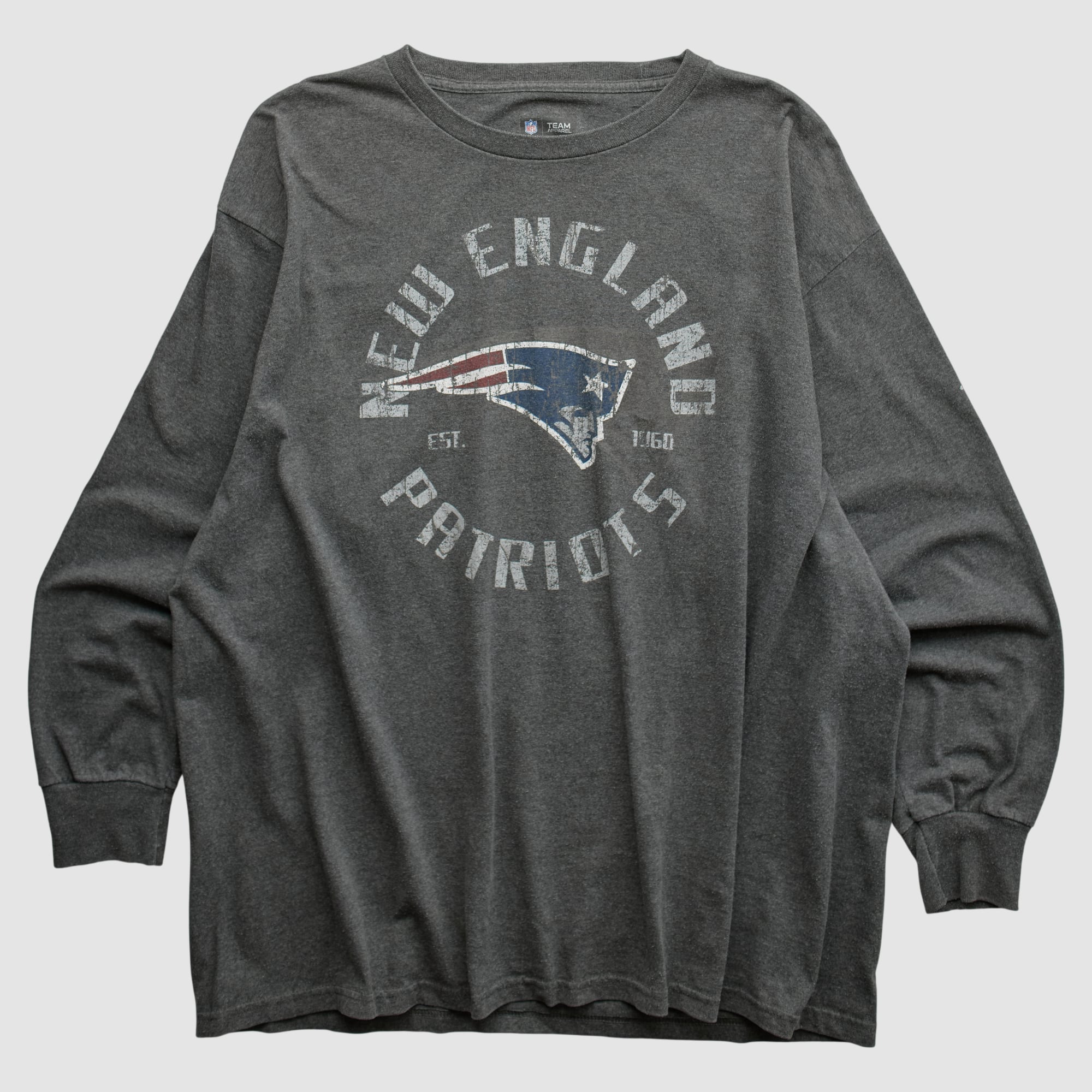 New England Patriots NFL 2010s Long Sleeve T-shirt - Charcoal - 2XL