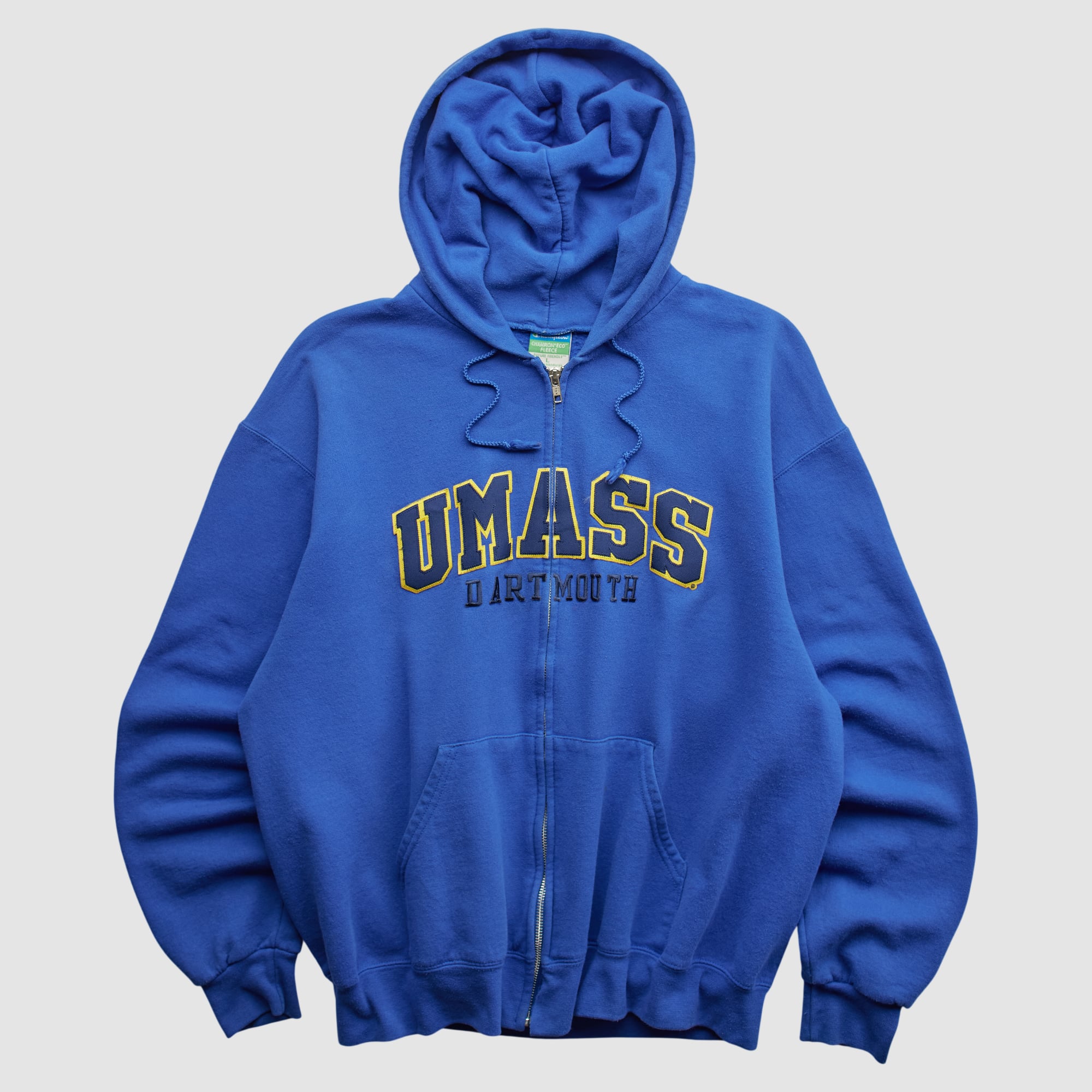 UMass Dartmouth Corsairs Champion 2010s Hooded Full Zip Sweatshirt - Blue - M