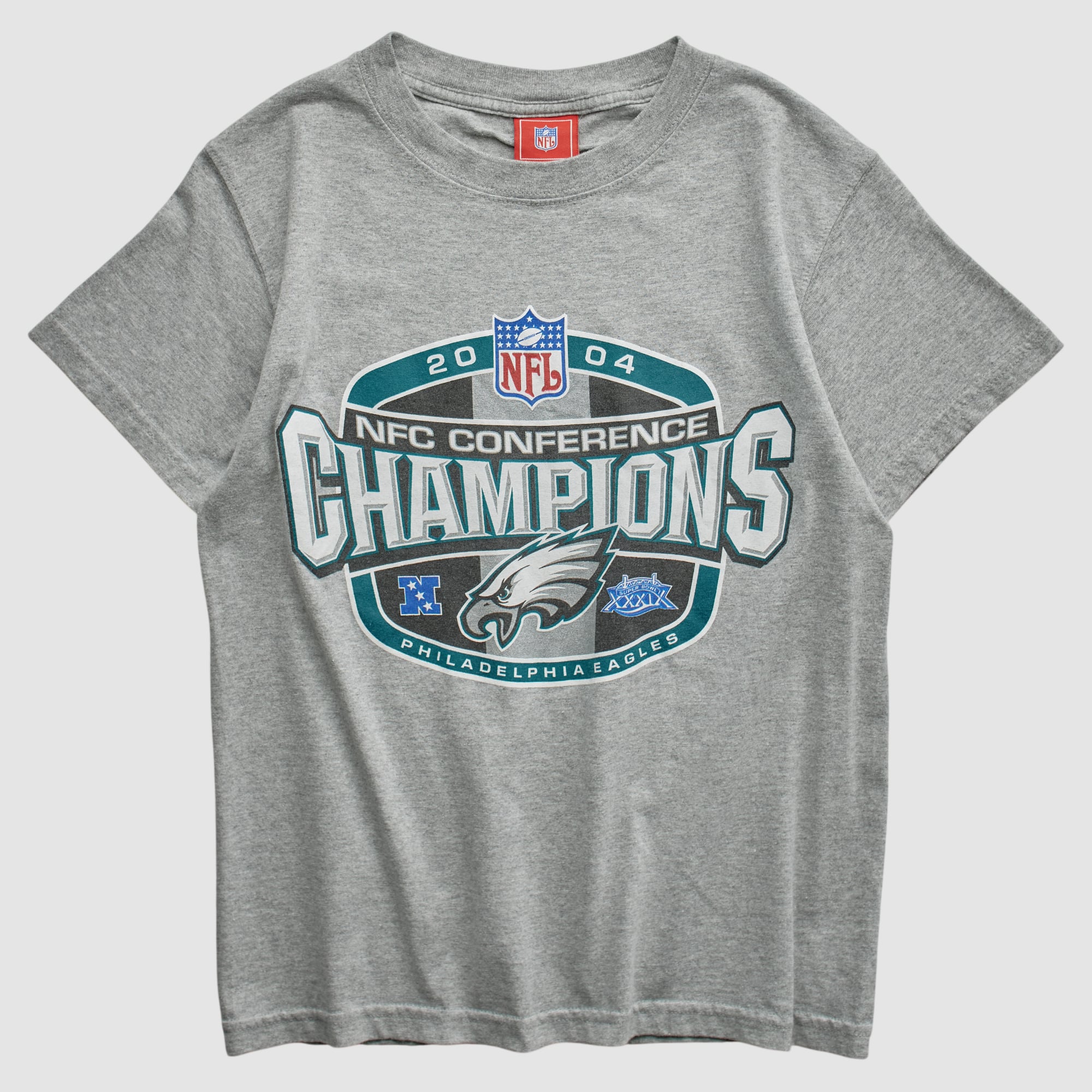 Philadelphia Eagles NFL 2004 T-shirt - Heather Gray - Yth XL