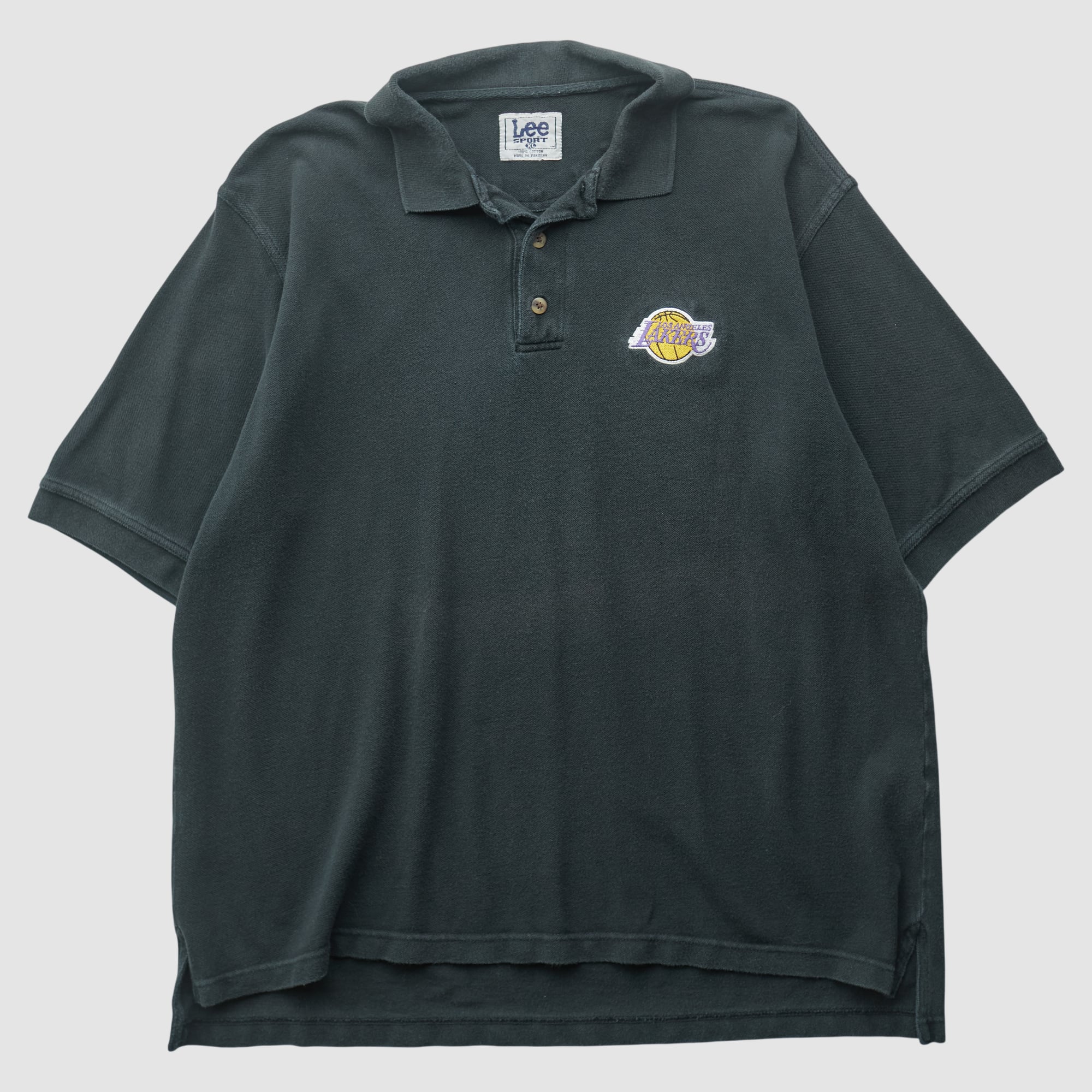 Los Angeles Lakers Lee Apparel 90s Polo - Black - XL