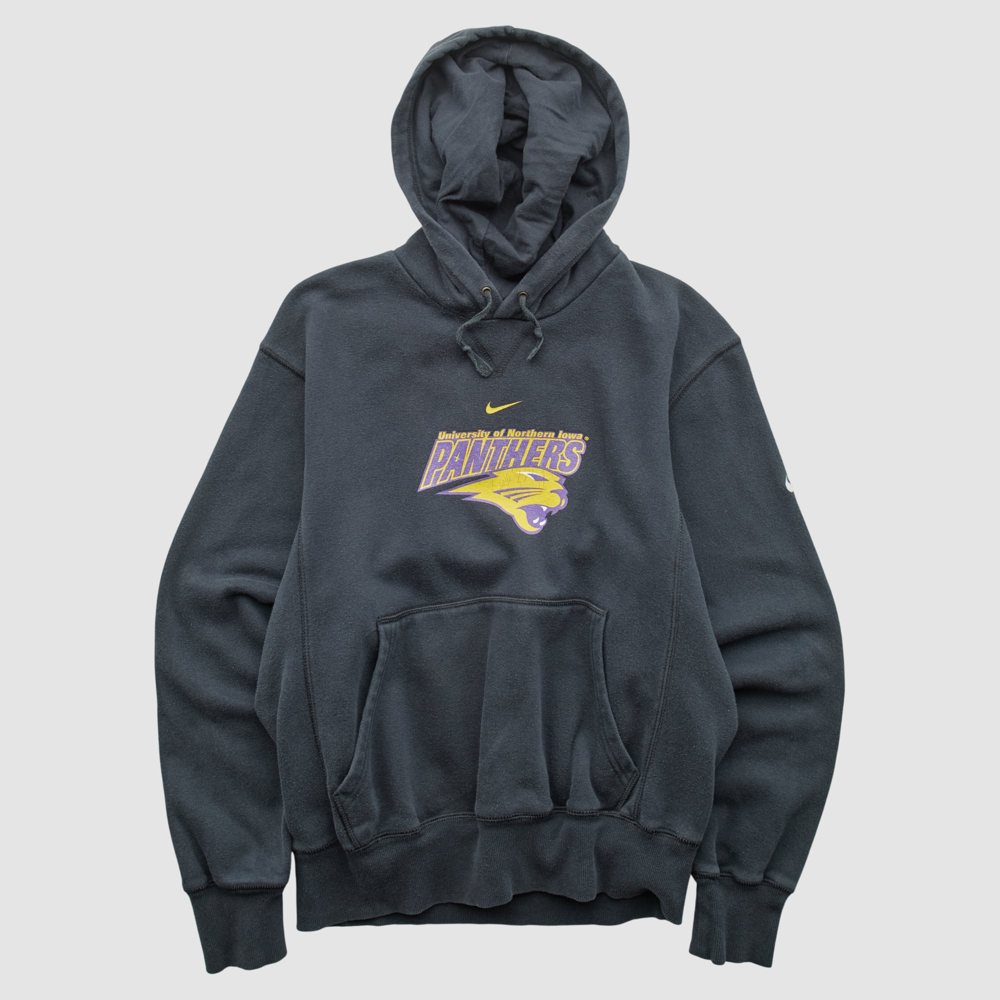Northern Iowa Panthers Nike 2000s Hooded Pullover Sweatshirt - Black - XS
