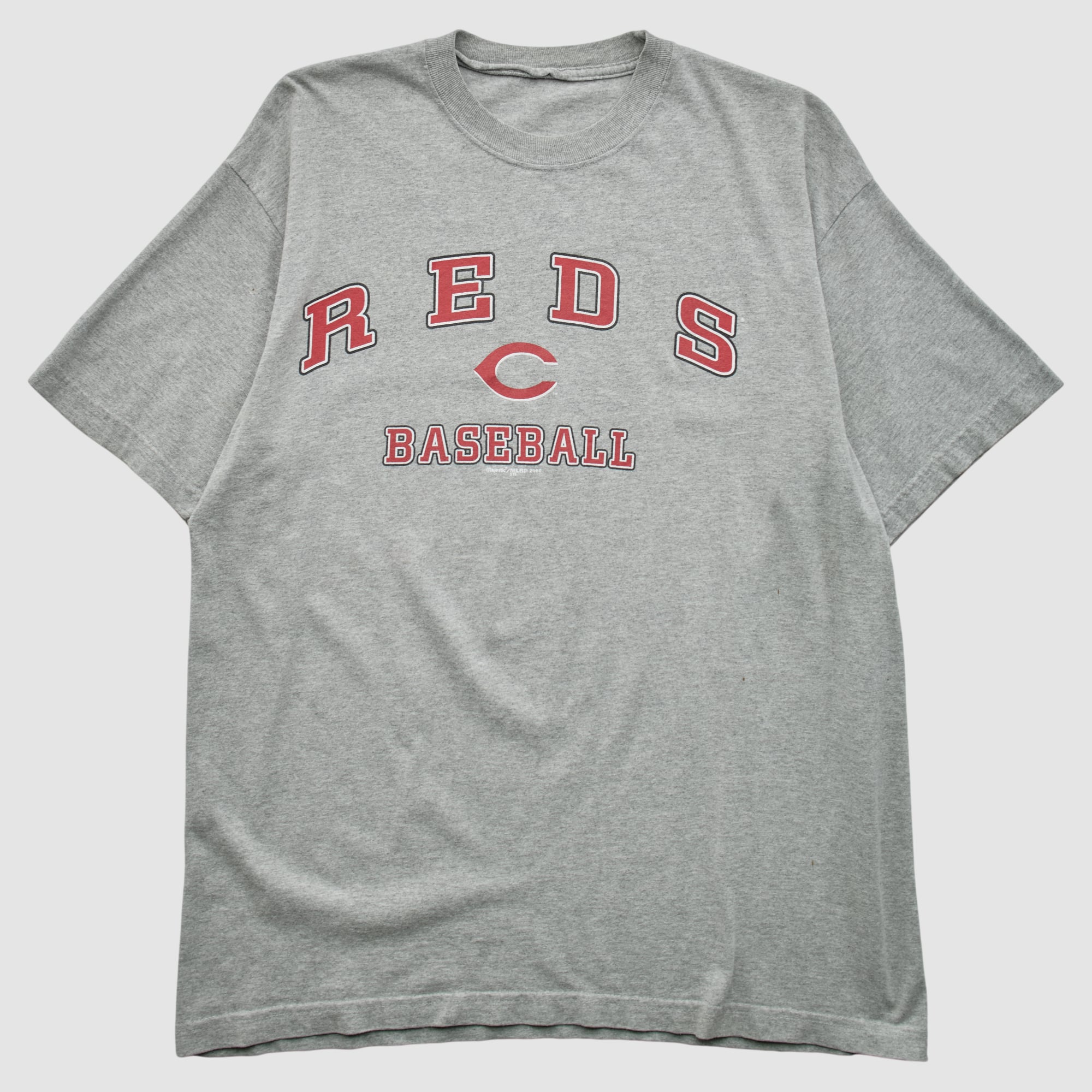 Cincinnati Reds Majestic 2000s T-shirt - Heather Gray - L