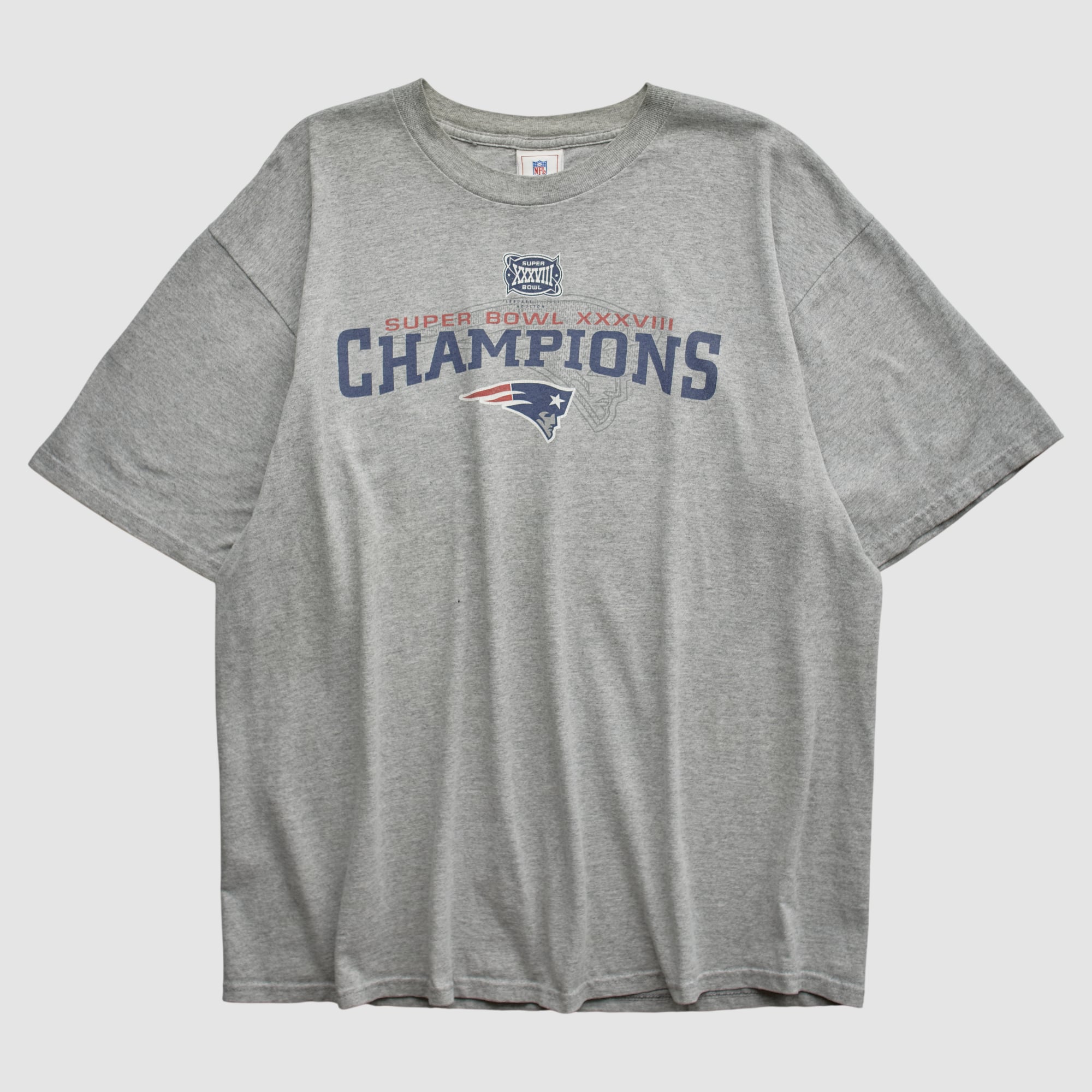 New England Patriots NFL 2004 T-shirt - Heather Gray - XL