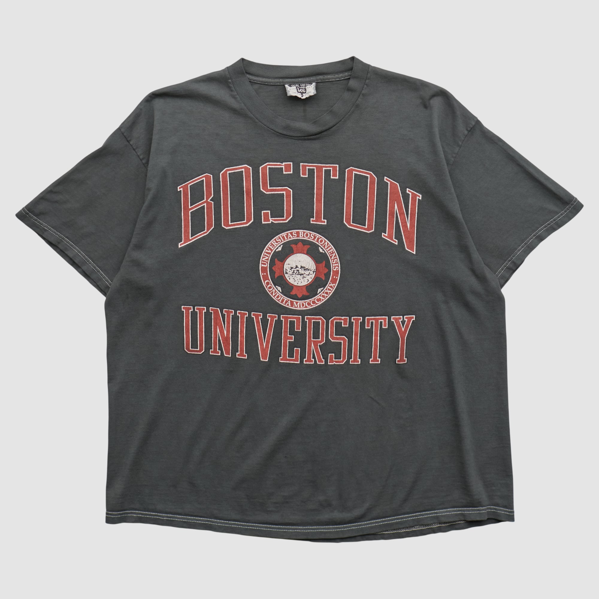 Boston University Lee Apparel 90s T-shirt - Charcoal - XL