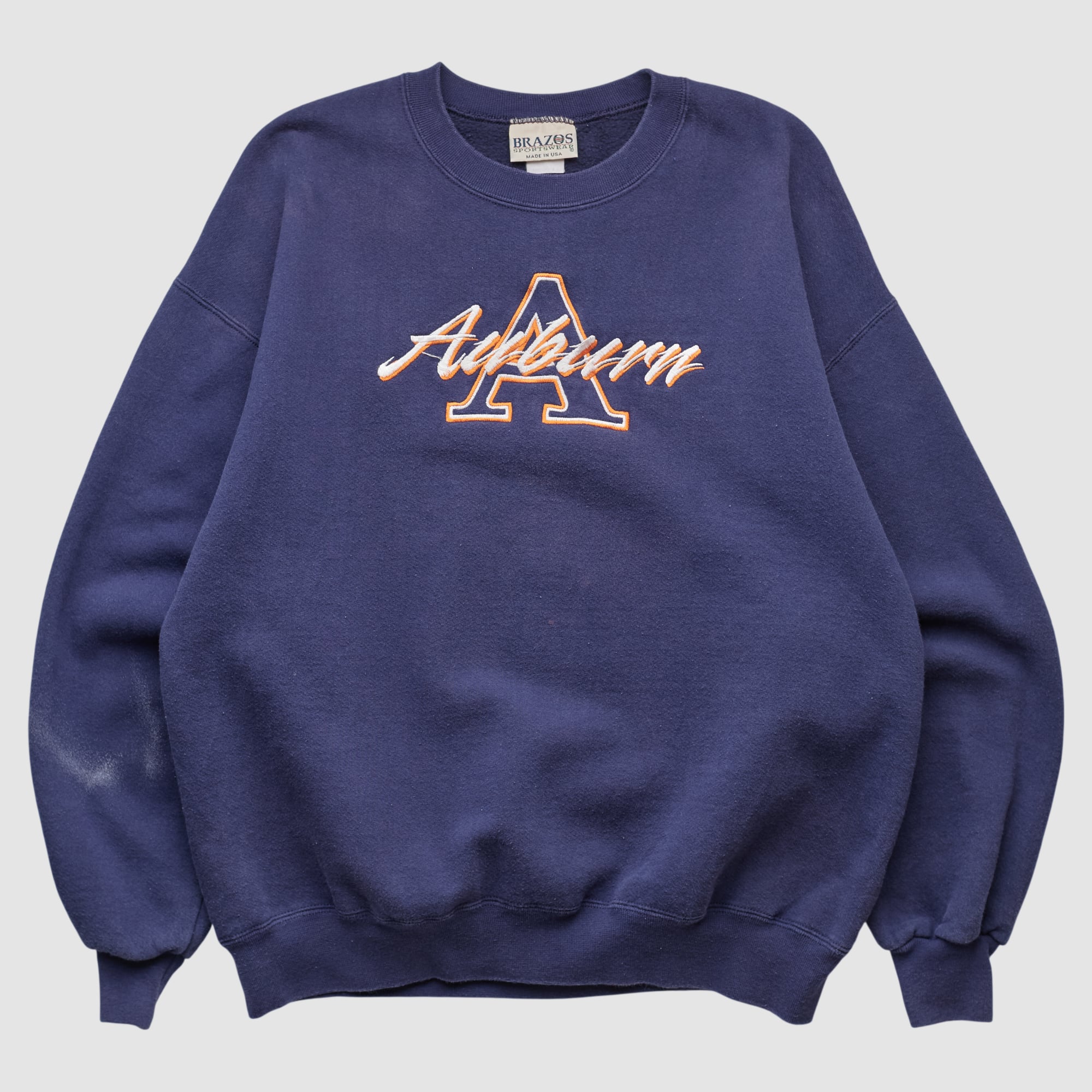 Auburn Tigers Brazos Sportswear 90s Pullover Sweatshirt - Navy - S