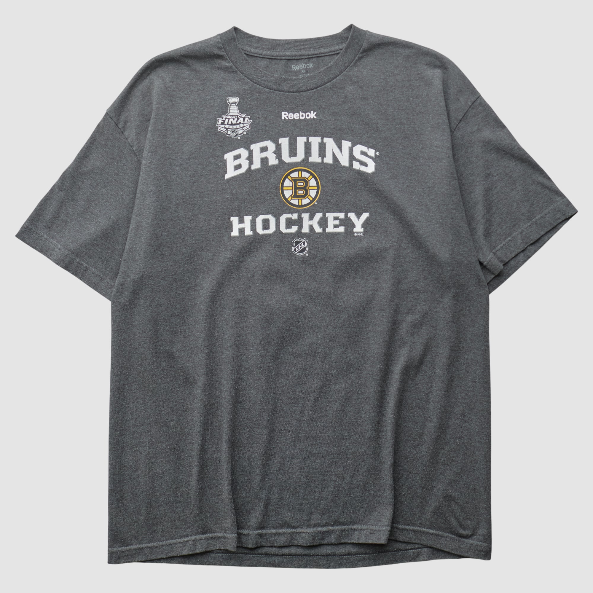 Boston Bruins Reebok 2013 T-shirt - Dark Heather Gray - L