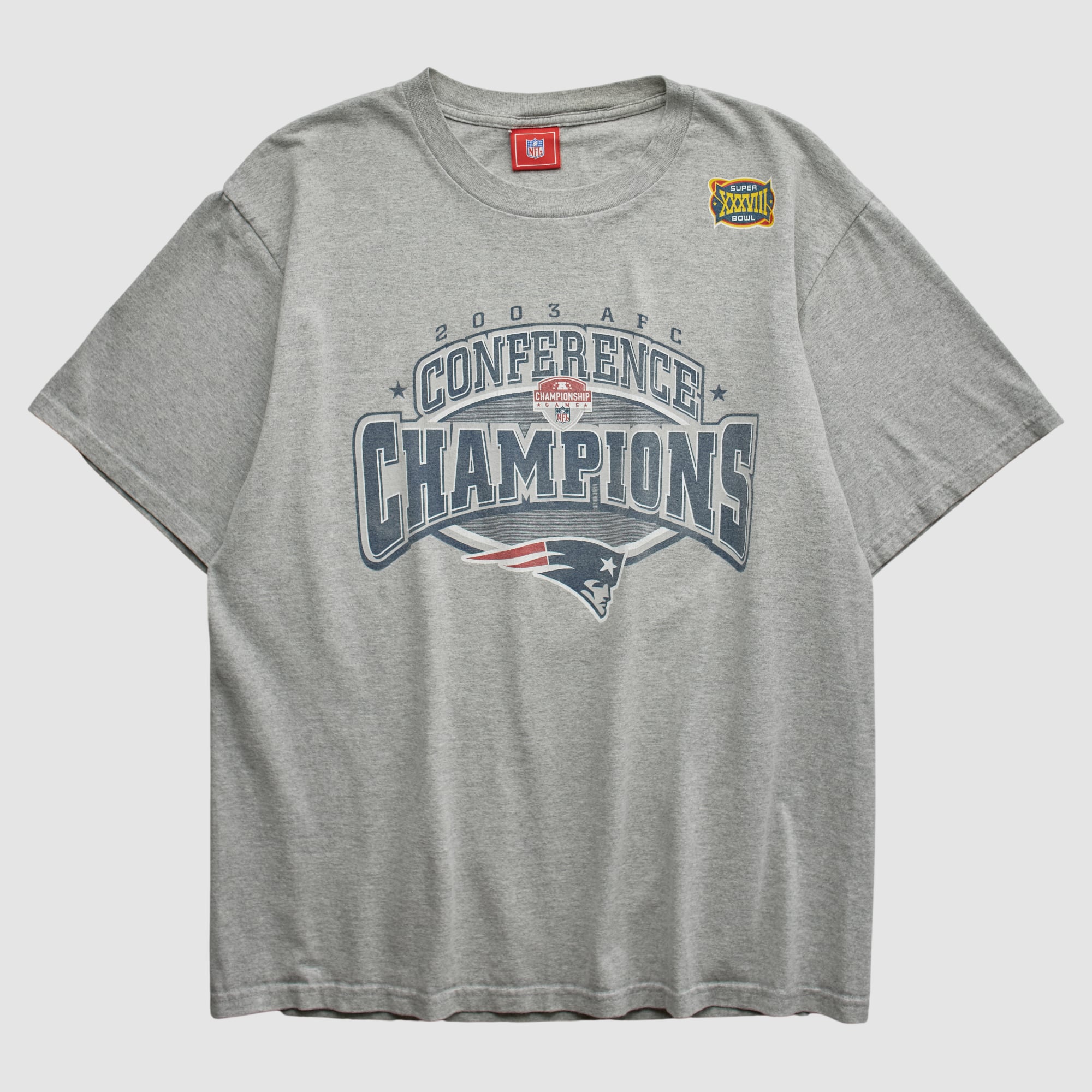 New England Patriots NFL 2003 T-shirt - Heather Gray - M