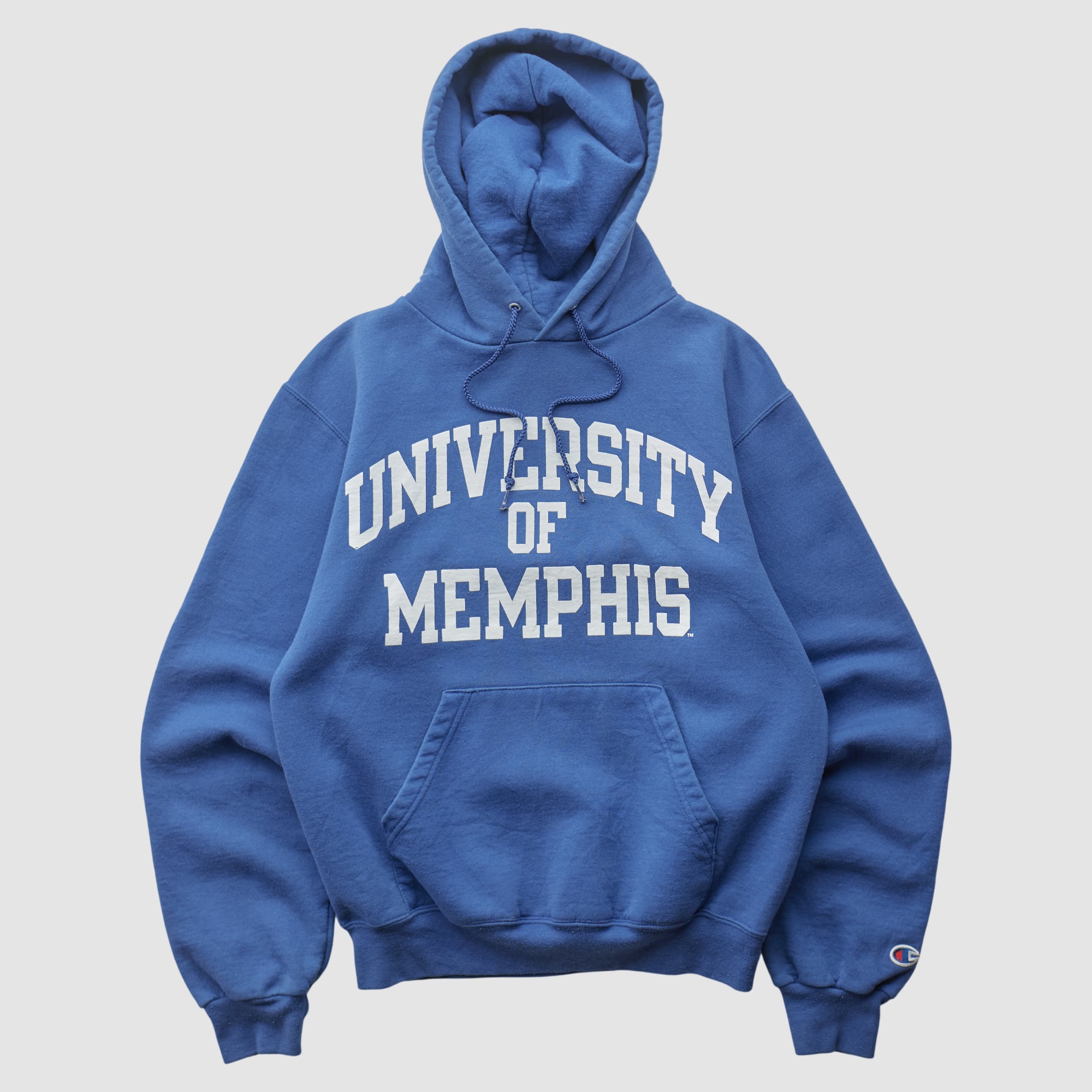 Memphis Tigers Champion 2000s Hooded Pullover Sweatshirt - Blue - XXS