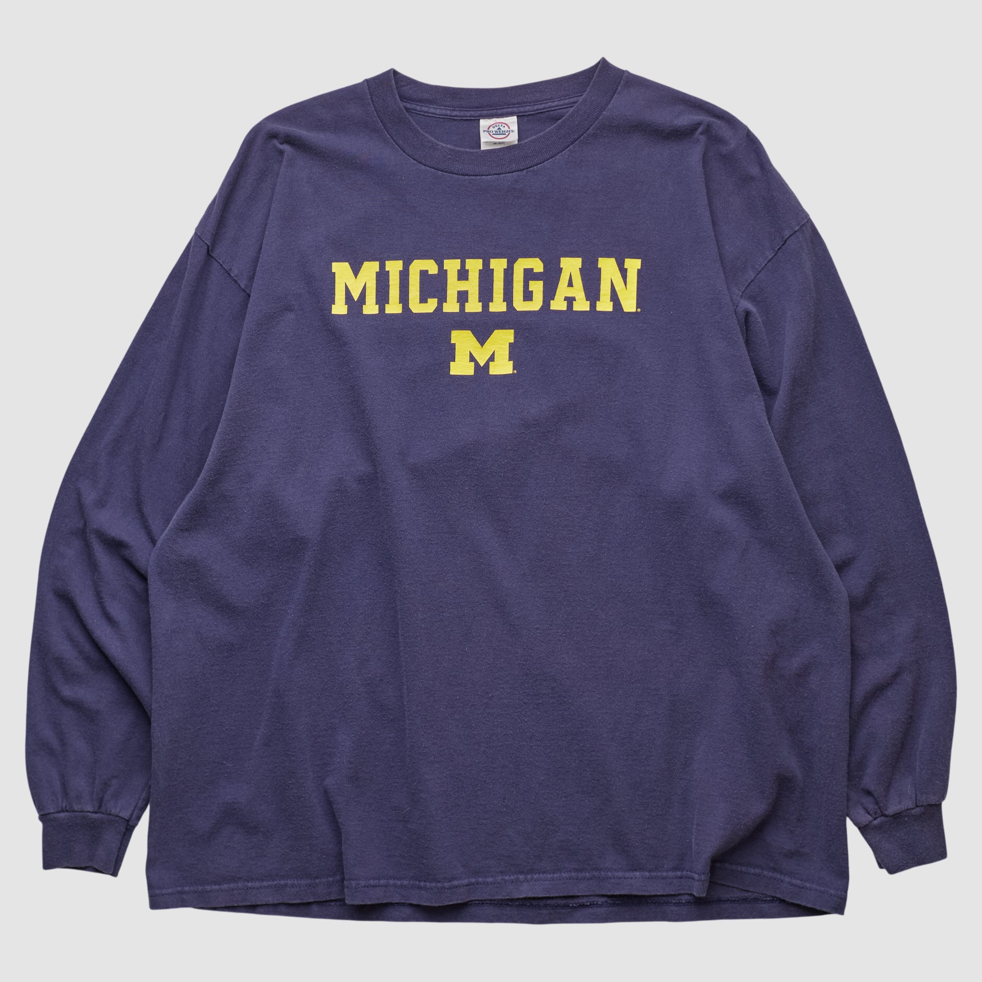 Michigan Wolverines Delta 2000s Long Sleeve T-shirt - Navy - 2XL