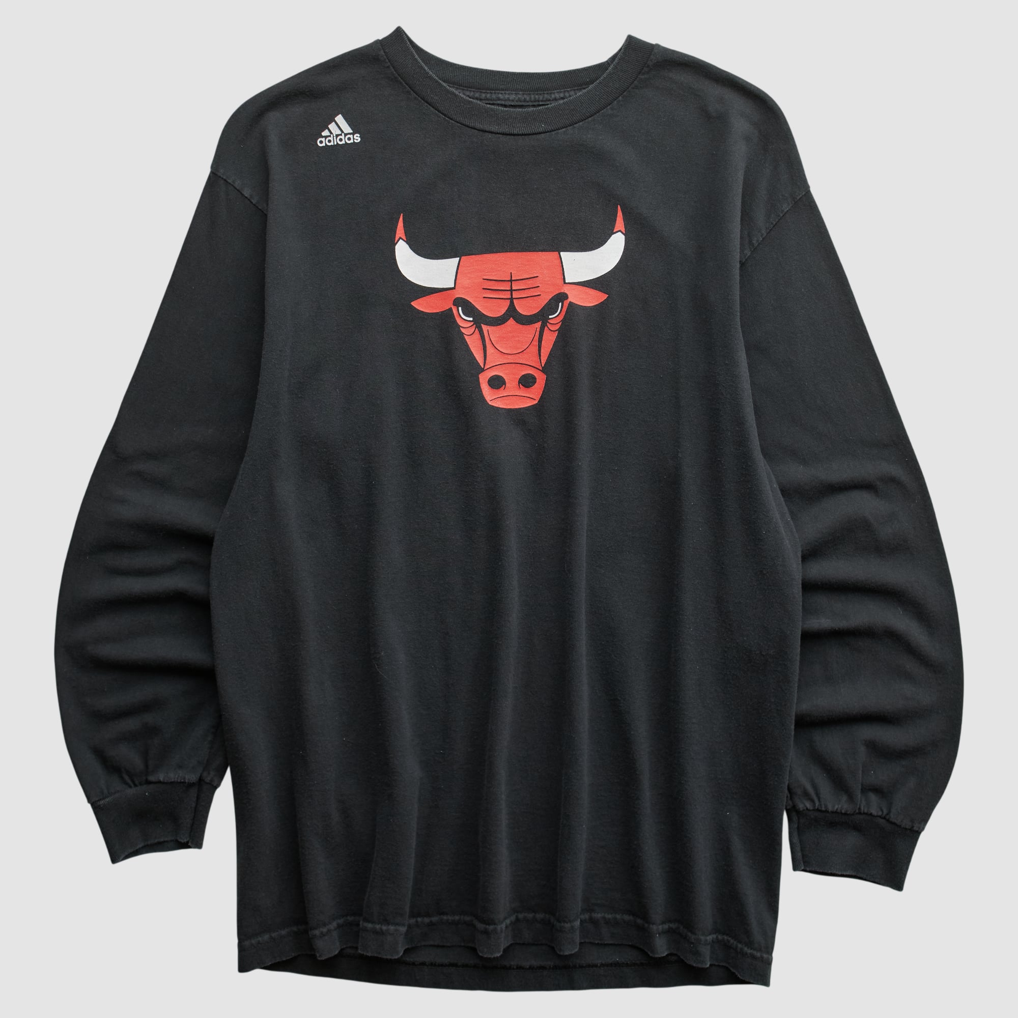 Chicago Bulls Adidas 2010s Long Sleeve T-shirt - Black - M