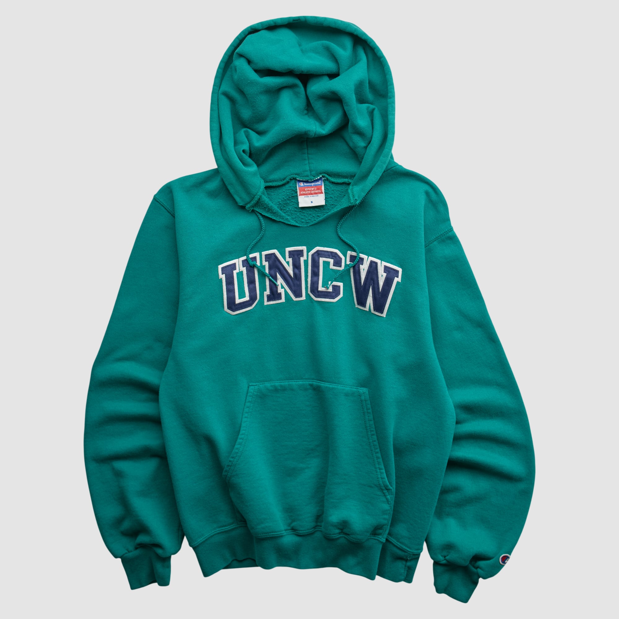 UNC Wilmington Seahawks Champion 2000s Hooded Pullover Sweatshirt - Teal - XXS