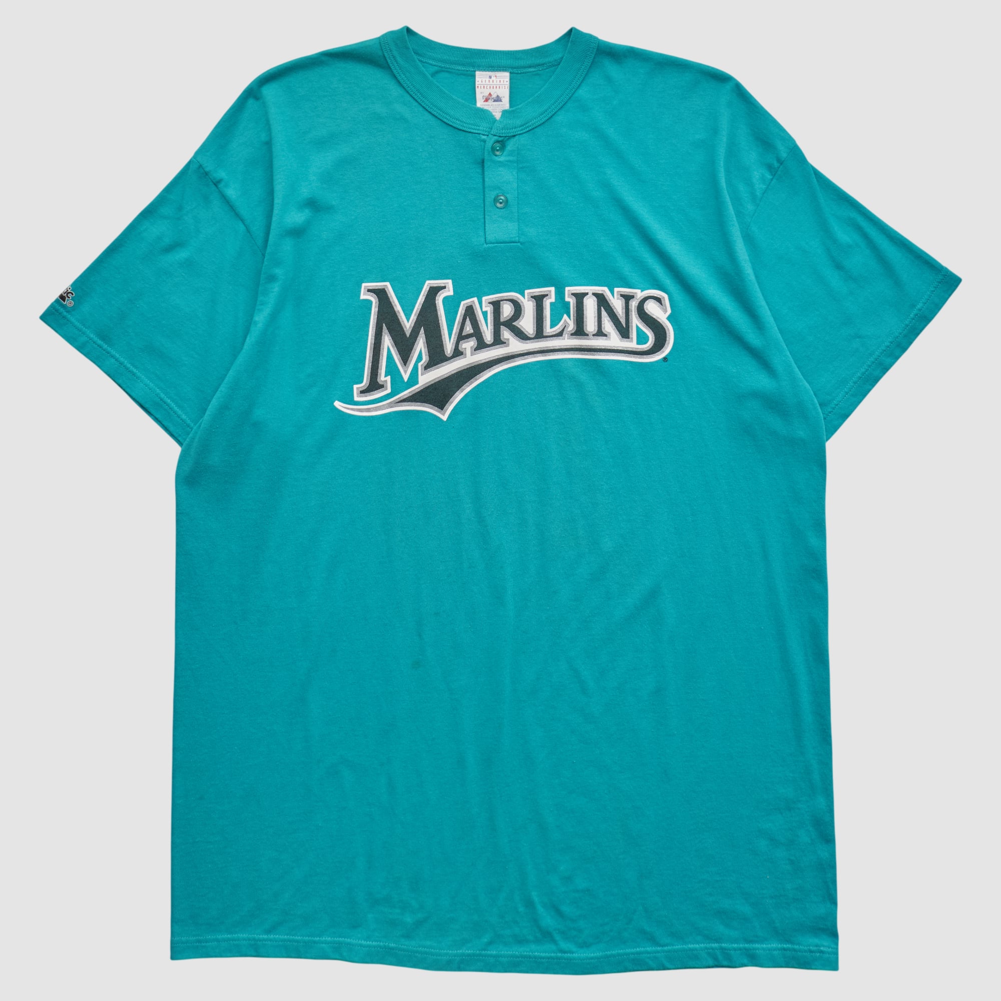 Miami Marlins Majestic 2000s T-shirt - Teal - XL