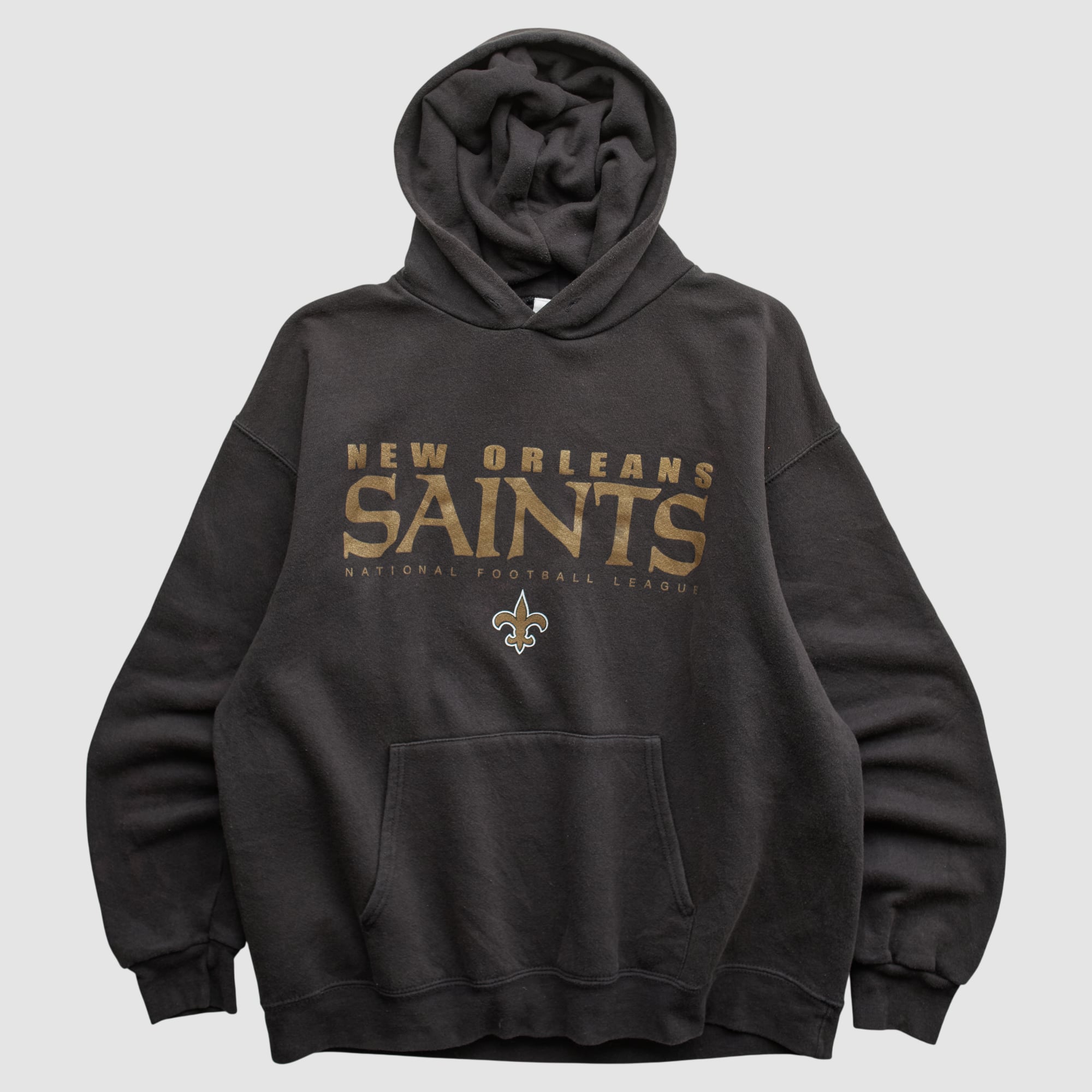 New Orleans Saints NFL 2000s Hooded Pullover Sweatshirt - Black - M