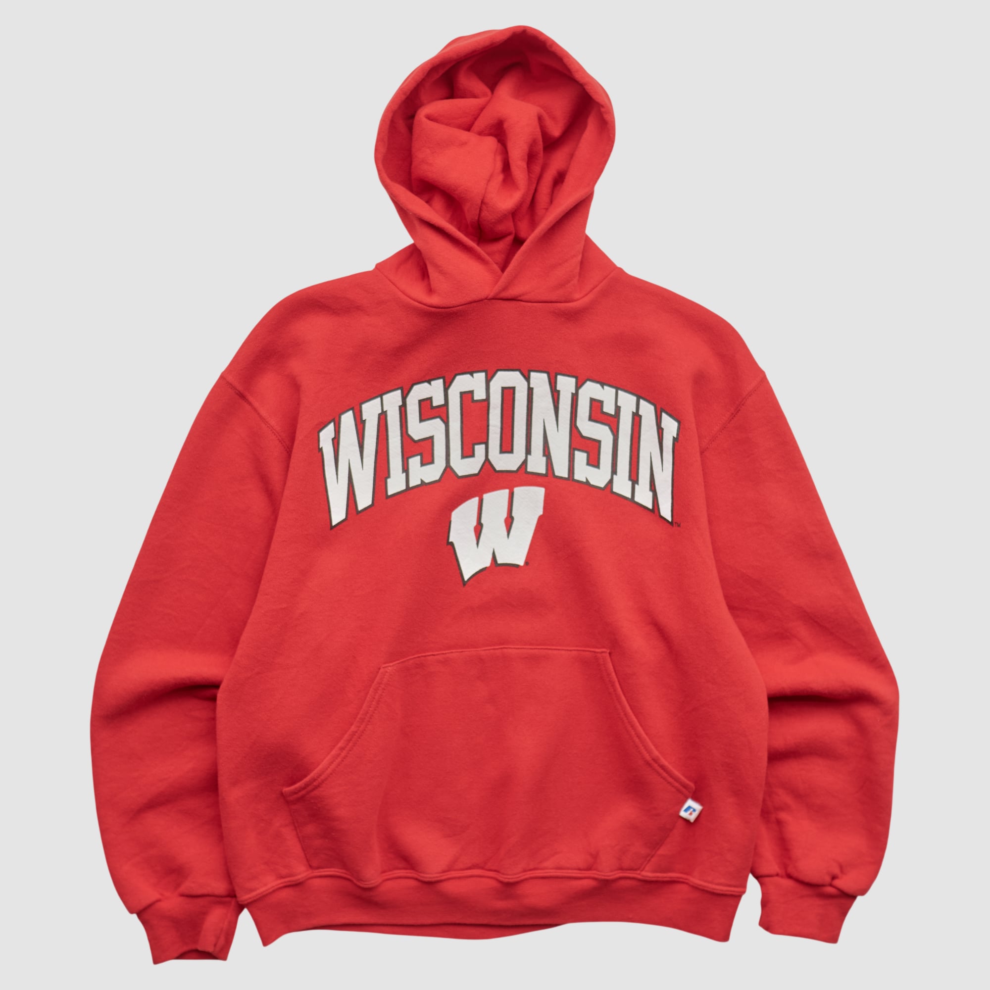 Wisconsin Badgers Russell 2000s Hooded Pullover Sweatshirt - Red - XS
