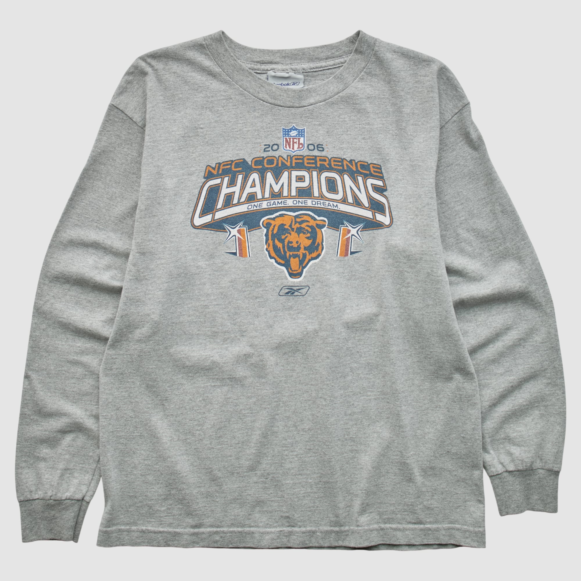 Chicago Bears Reebok 2006 Long Sleeve T-shirt - Heather Gray - Yth XL