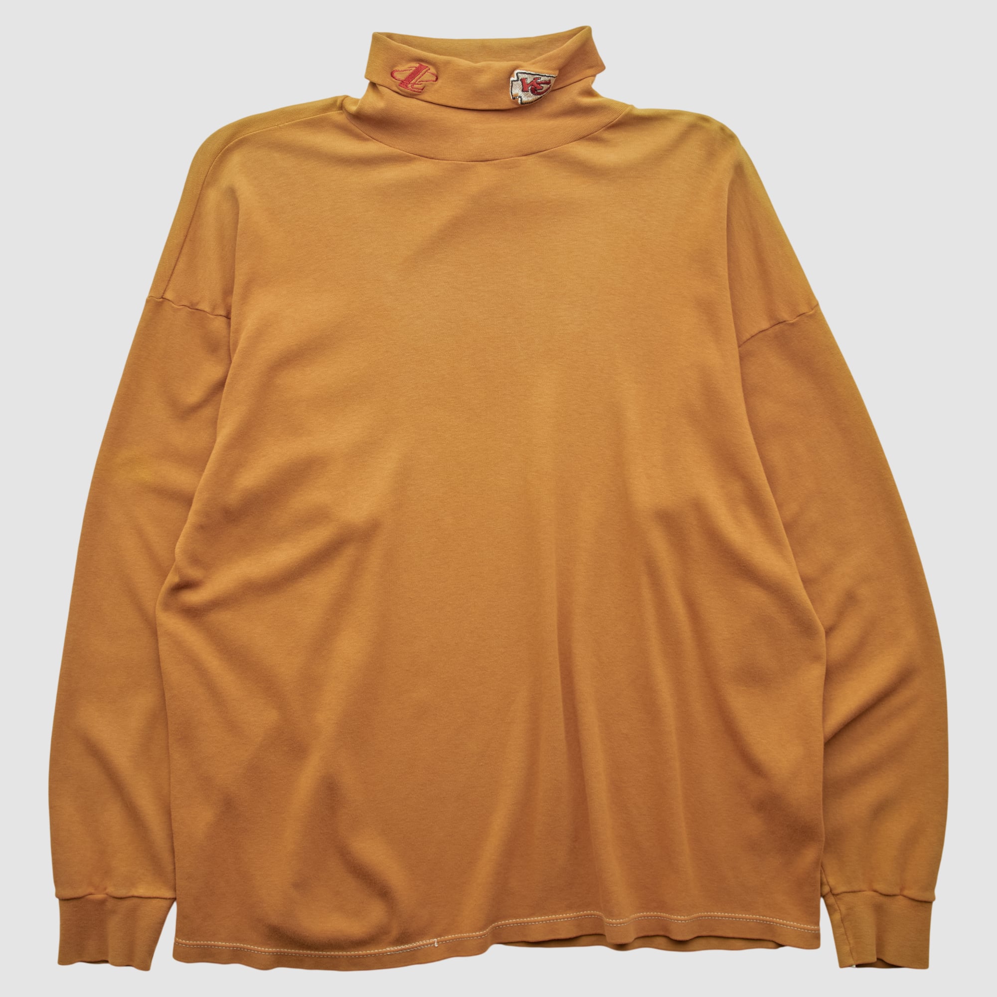 Kansas City Chiefs Logo Athletic 90s Long Sleeve Top - Clay - 2XL
