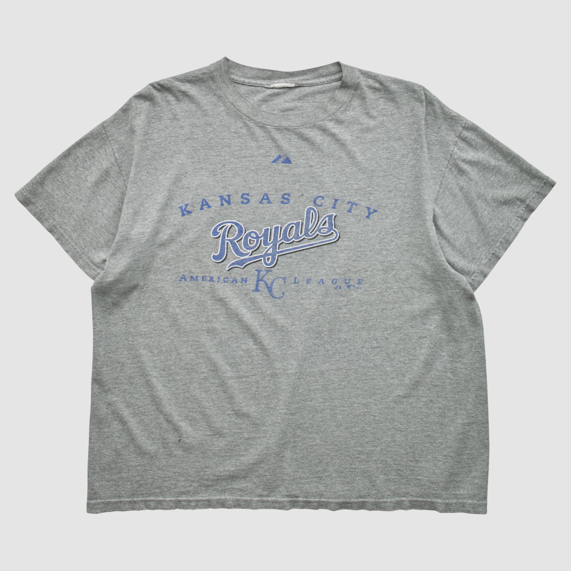 Kansas City Royals Majestic 2000s T-shirt - Heather Gray - 2XL