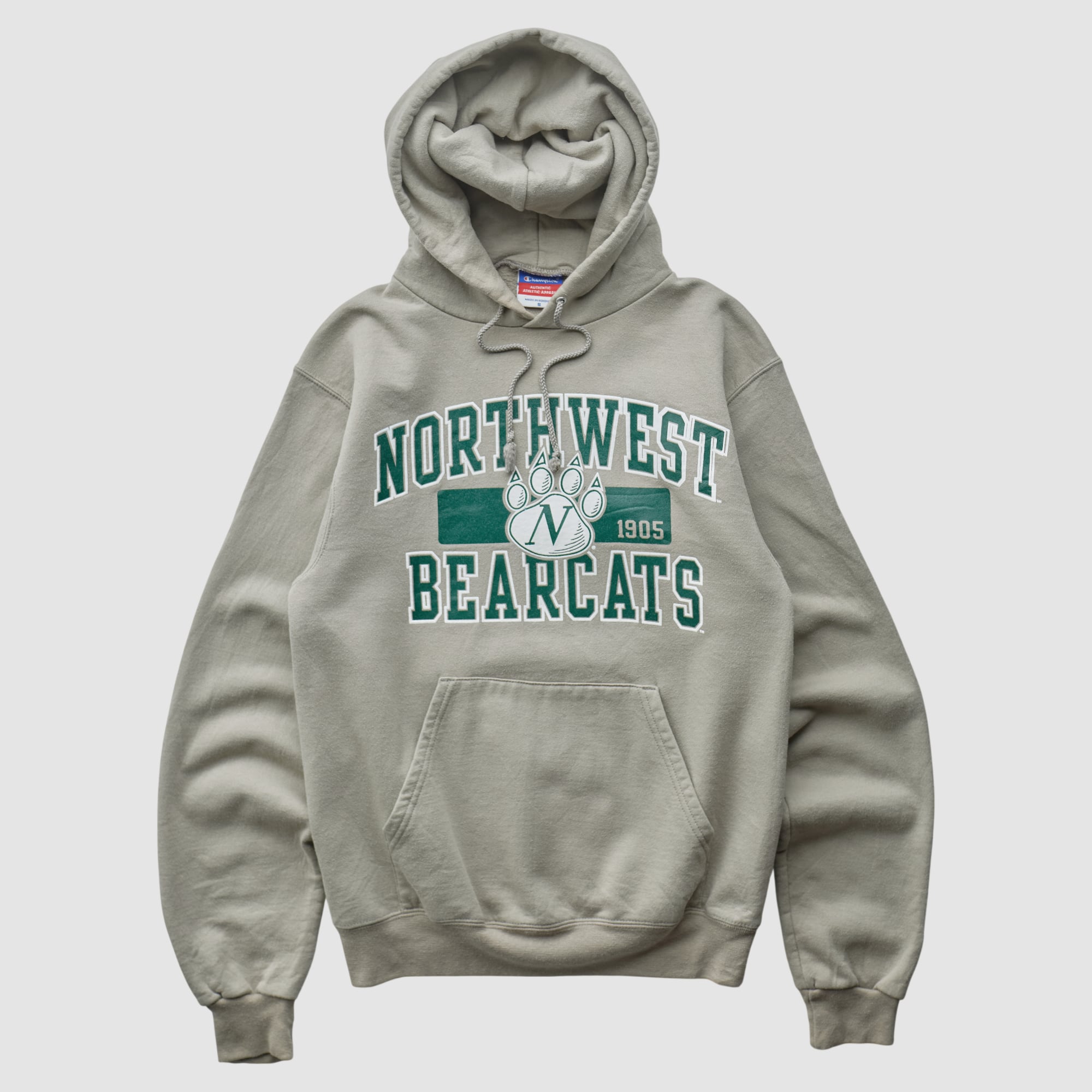 Northwest Missouri State Bearcats Champion 2000s Hooded Pullover Sweatshirt - Gray - XXS
