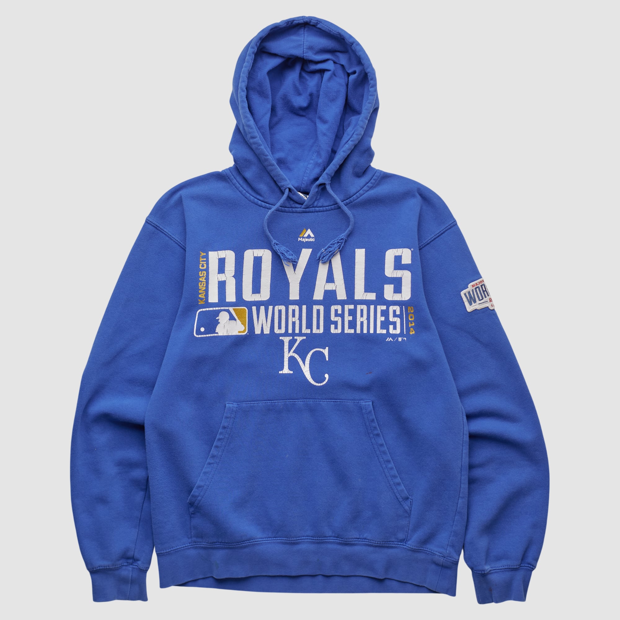 Kansas City Royals Majestic 2014 Hooded Pullover Sweatshirt - Blue - XXS