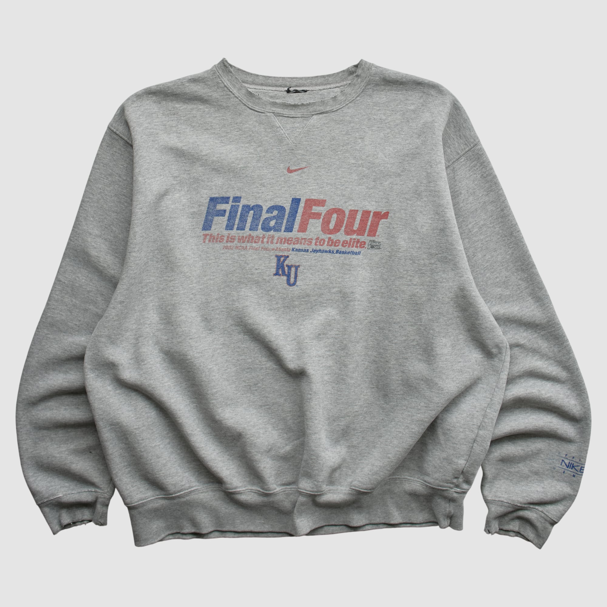 Final Four Nike 2002 Pullover Sweatshirt - Heather Gray - XL