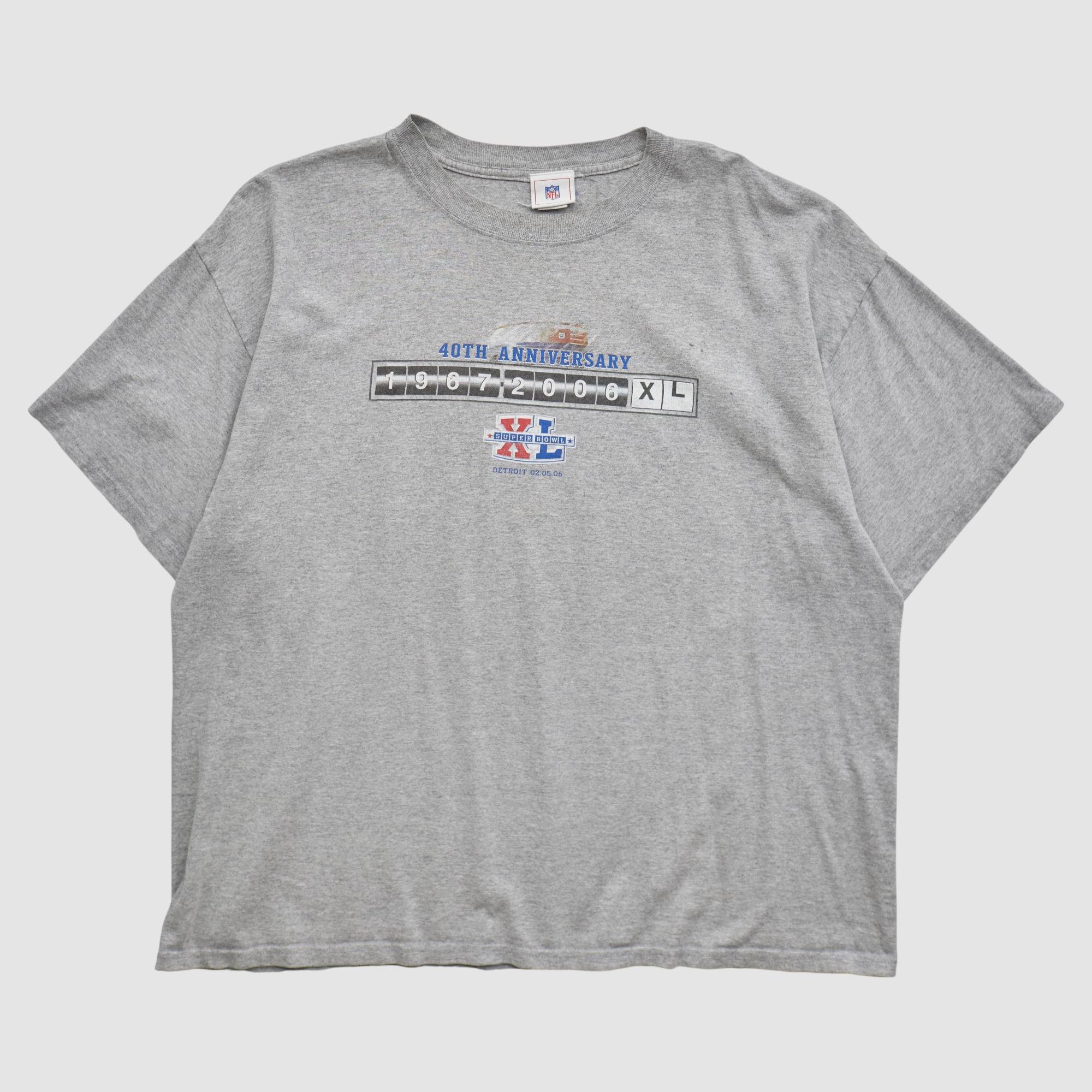 Super Bowl XL NFL 2006 T-shirt - Heather Gray - 2XL