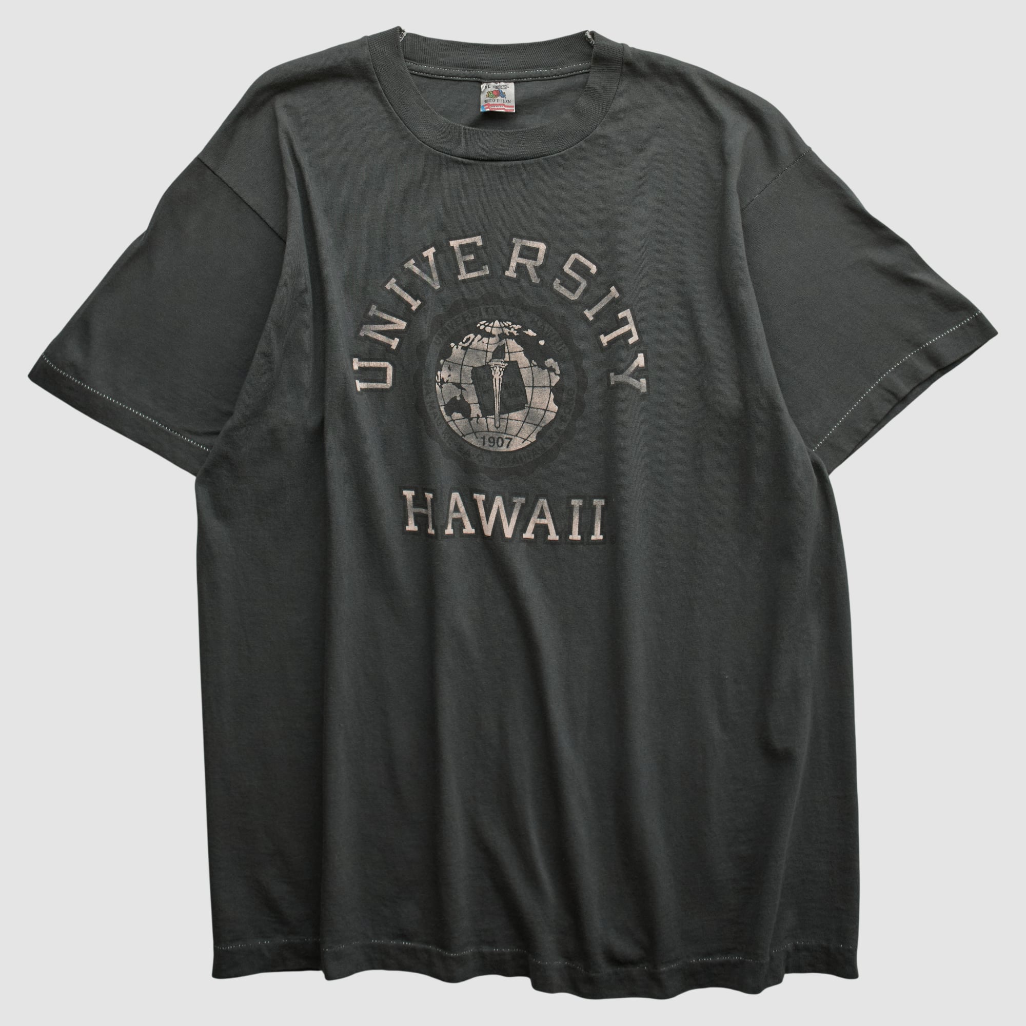Hawaii Rainbow Warriors Fruit of the Loom 90s T-shirt - Charcoal - XL