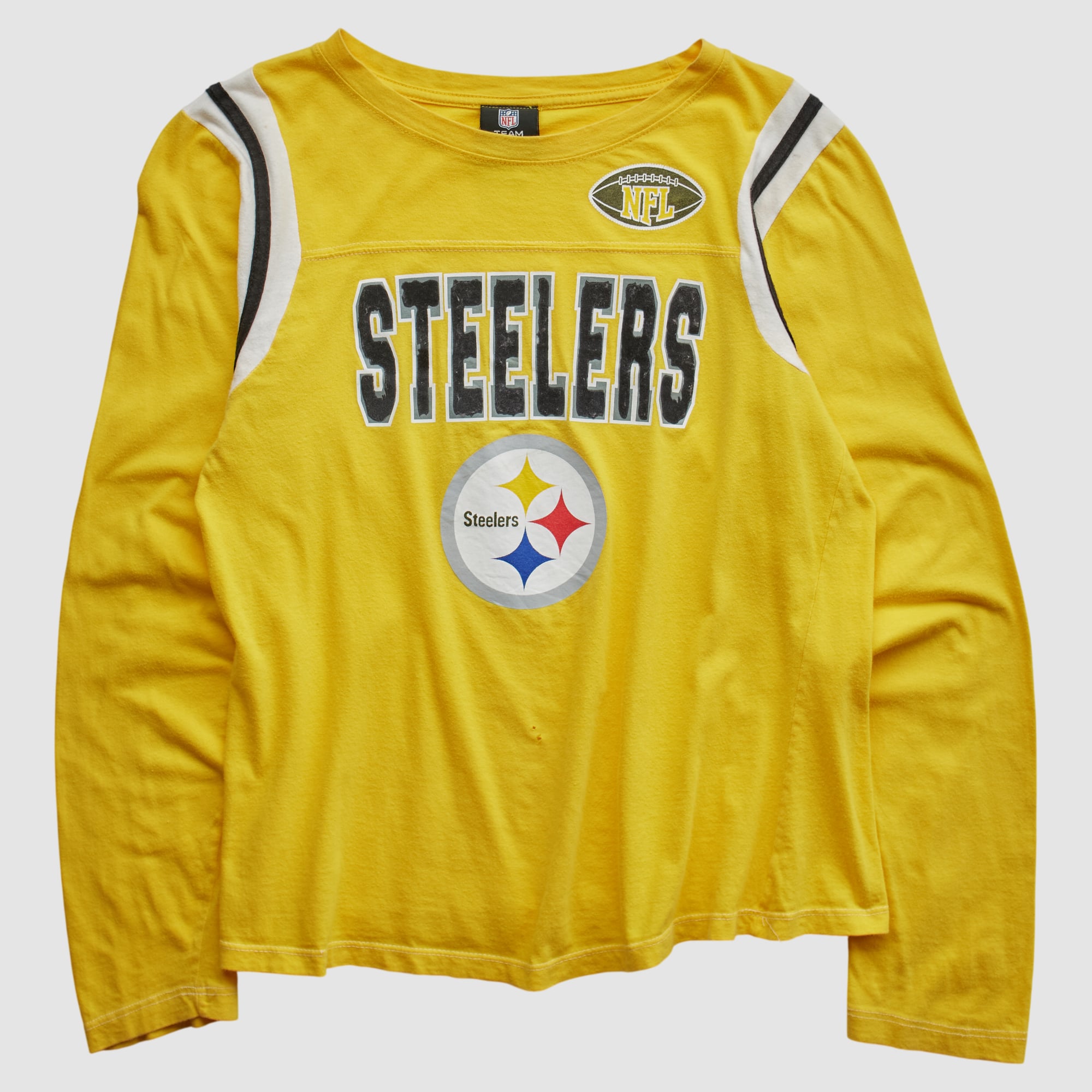 Pittsburgh Steelers NFL 2010s Long Sleeve T-shirt - Yellow - L