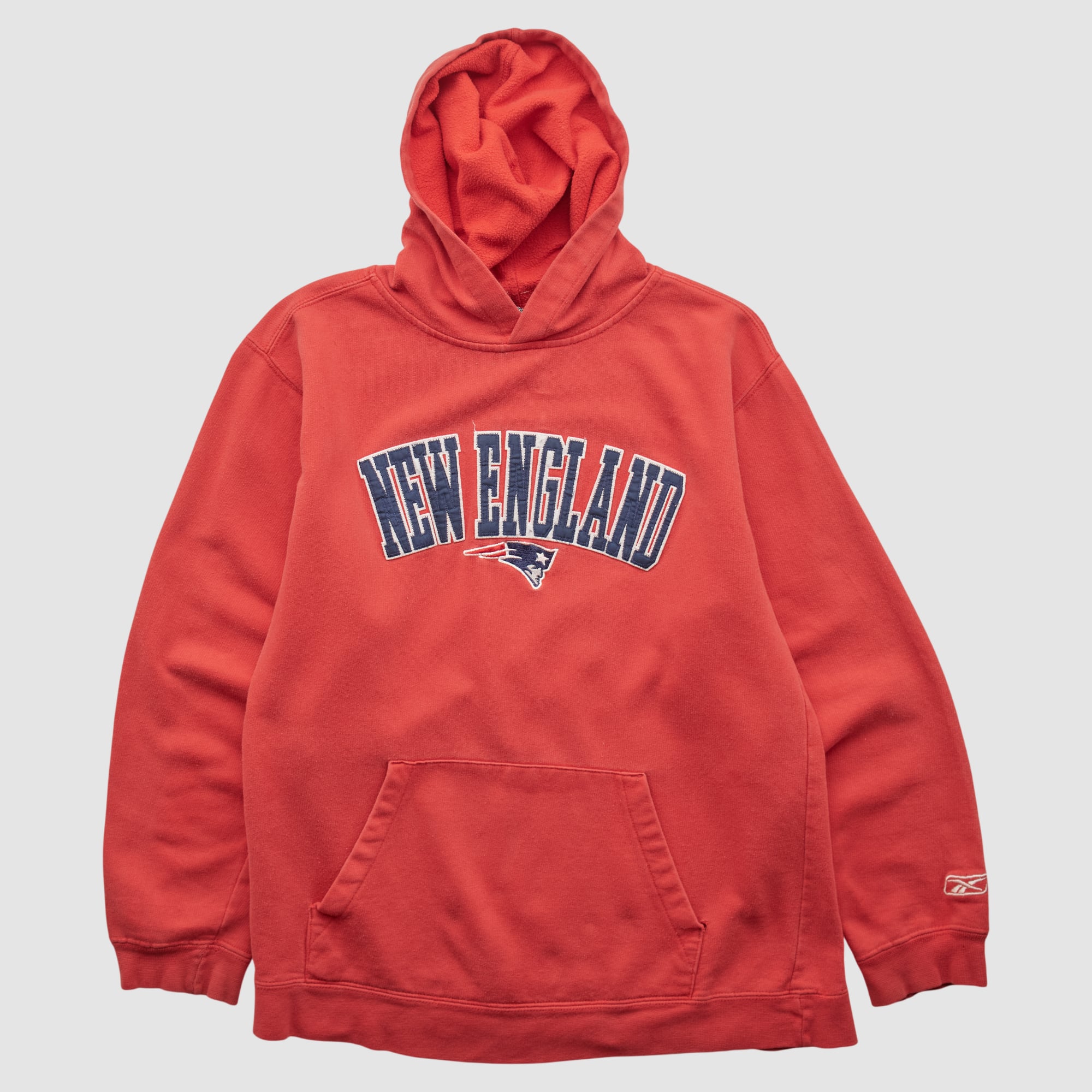 New England Patriots Reebok 2000s Hooded Pullover Sweatshirt - Red - XS